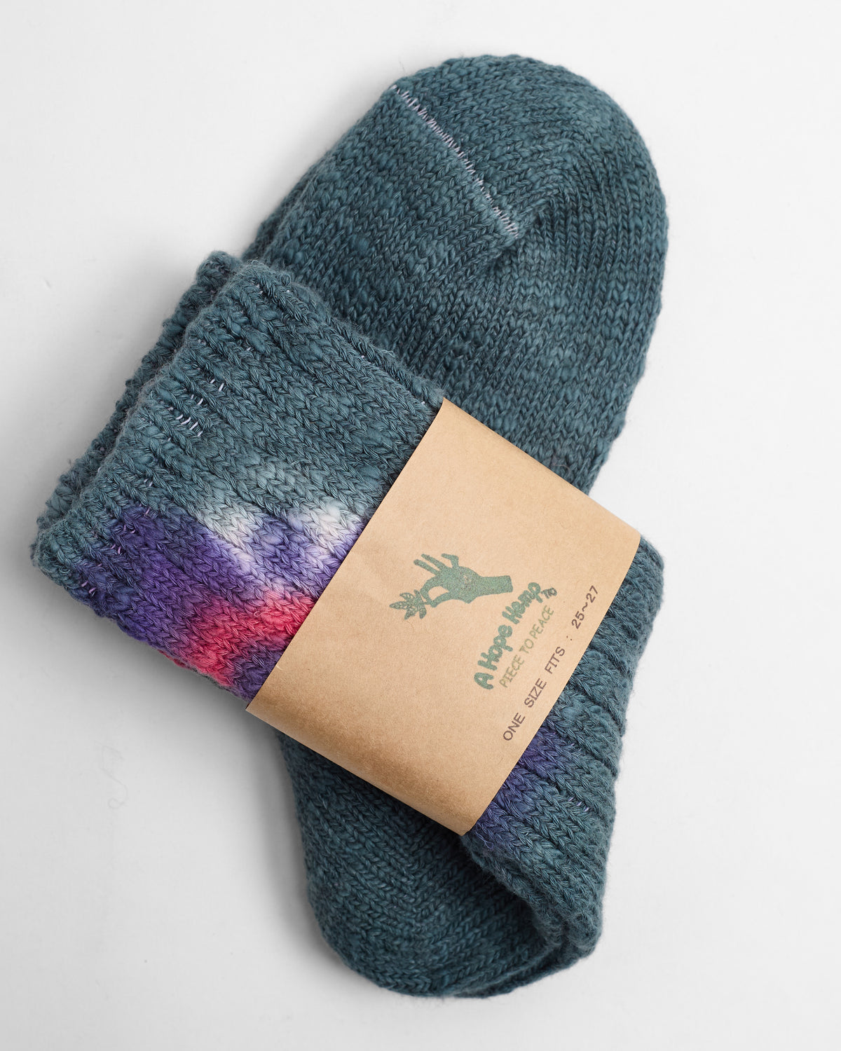 Tie-Dye Hemp Crew Sock in Bullseye