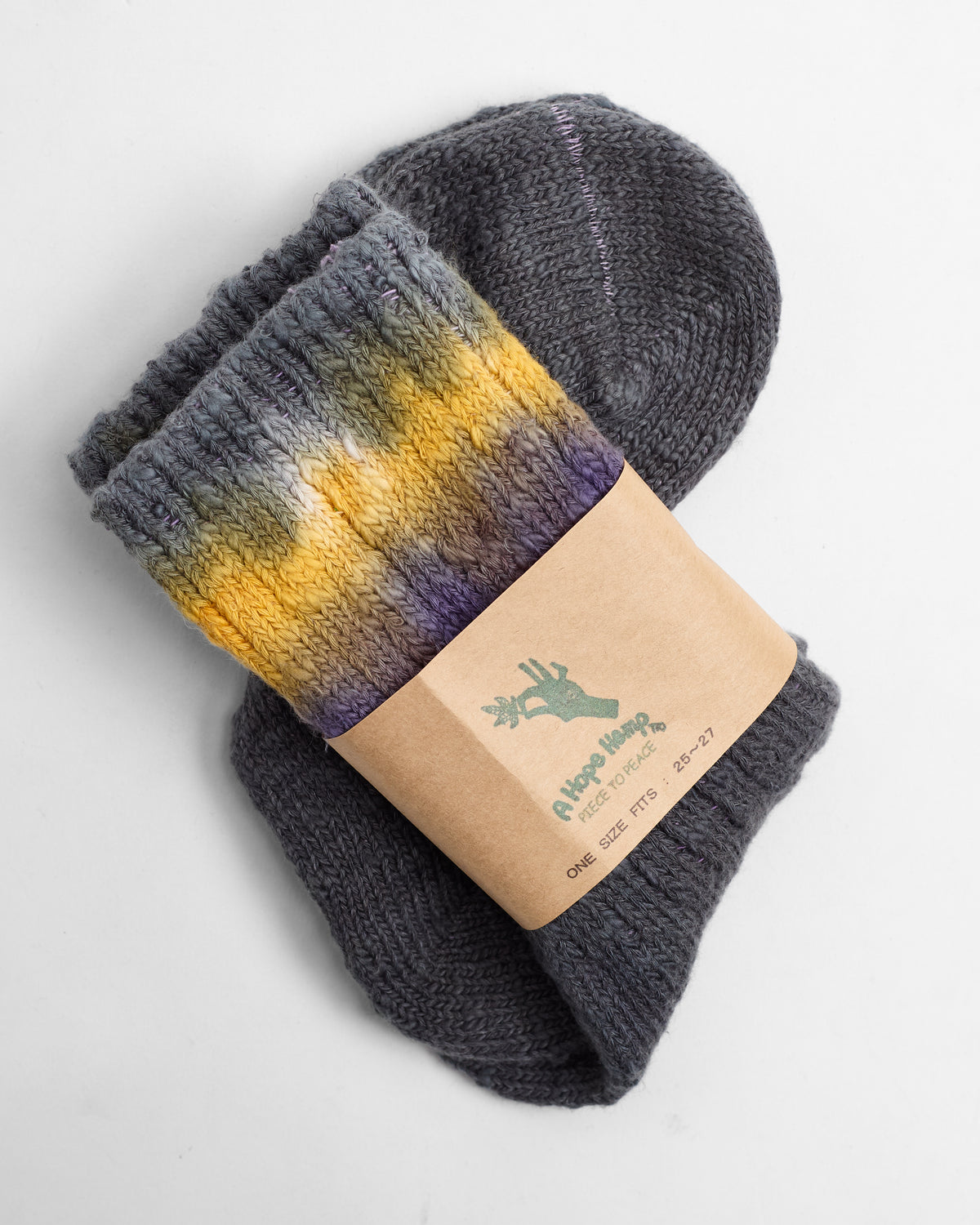 Tie-Dye Hemp Crew Sock in Husky