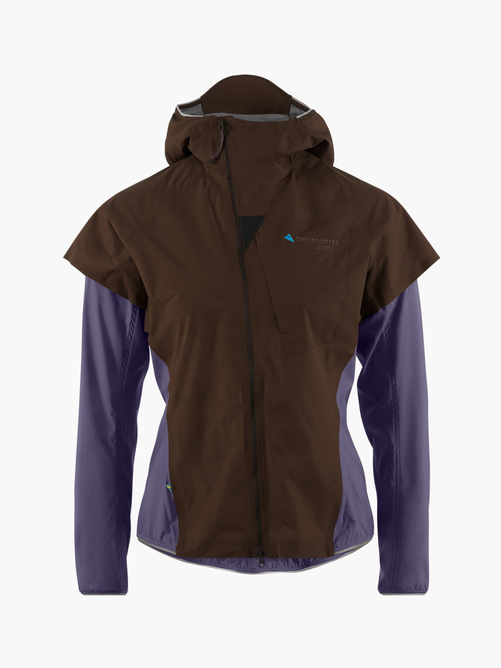 W's Vidre Hood Jacket in Brown Umber-Purple Stone