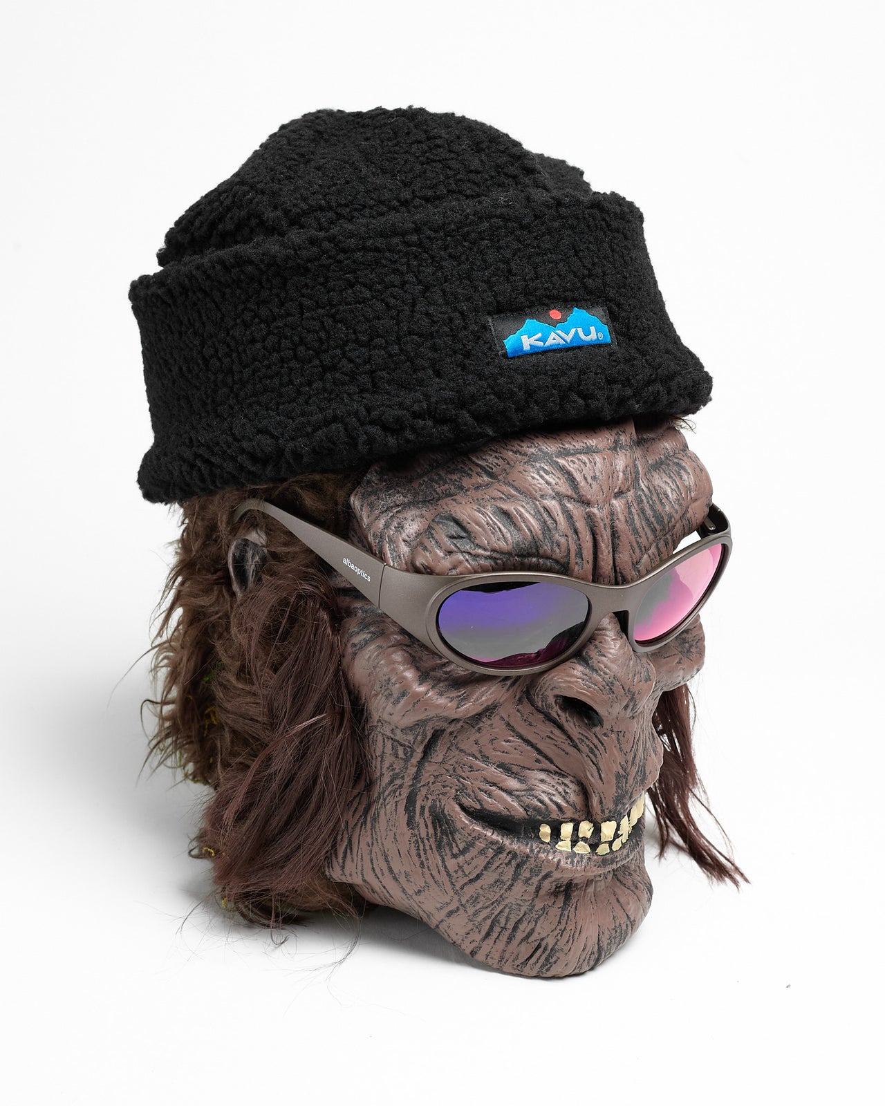 Fur Ball Beanie in Moonless Night