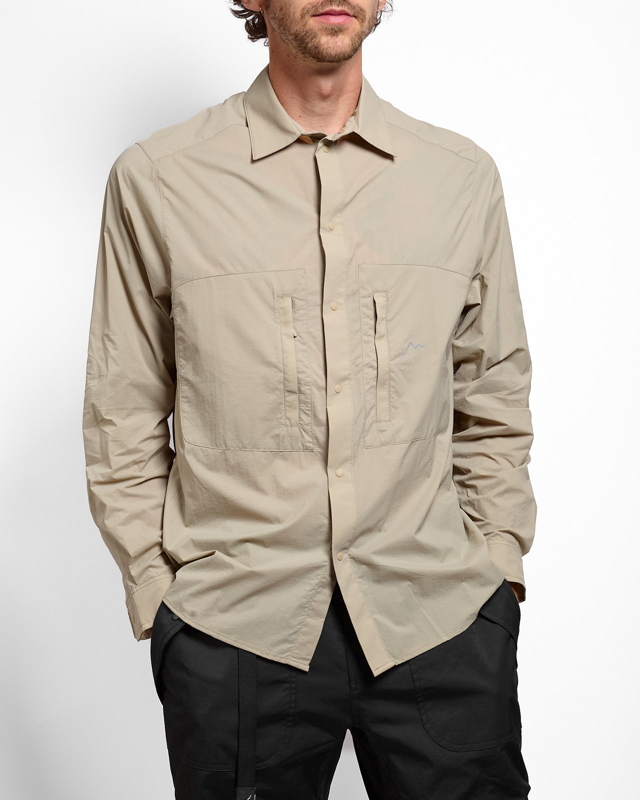 Feather Shirt in Beige