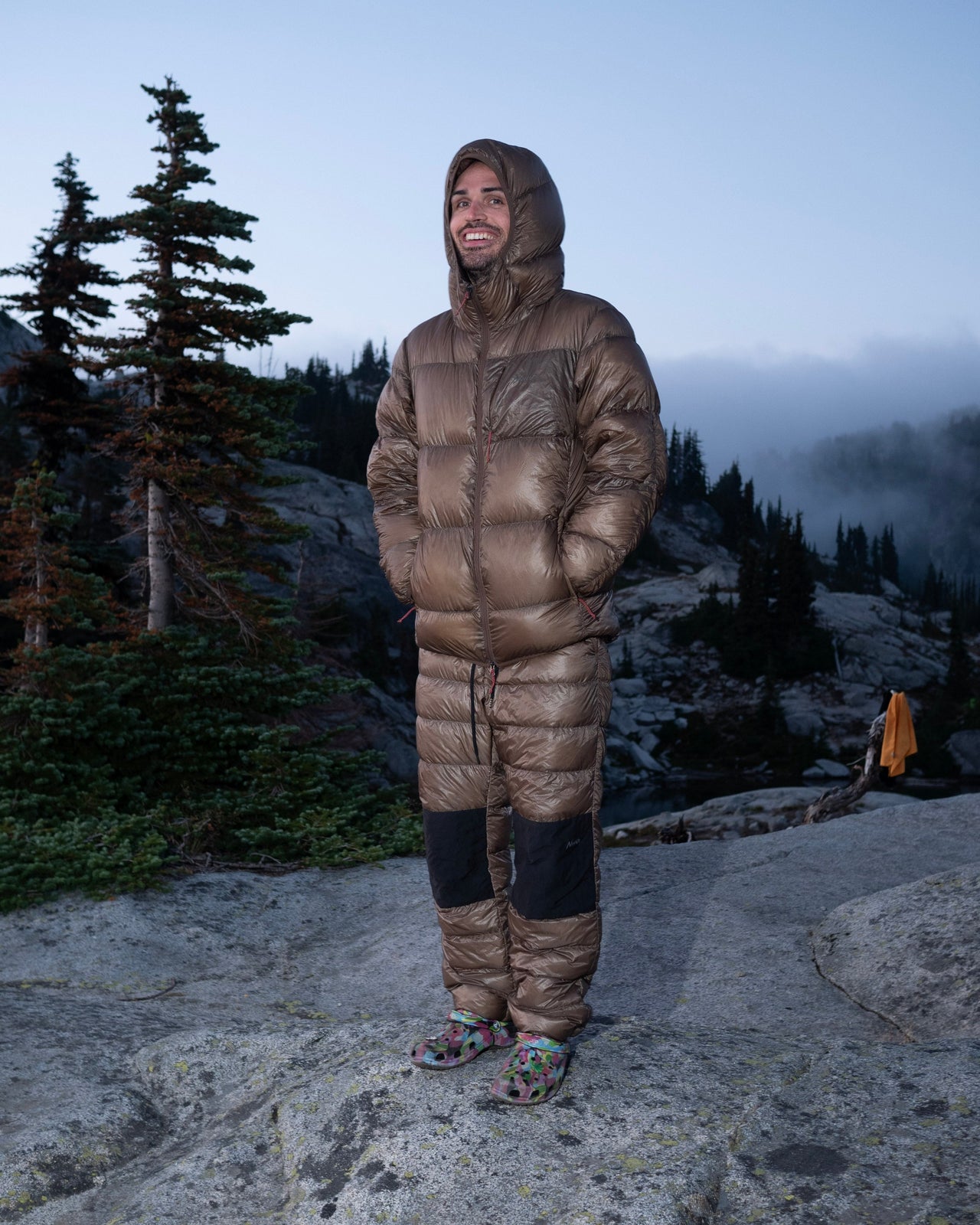 Mountain Lodge Down Pants in Mocha