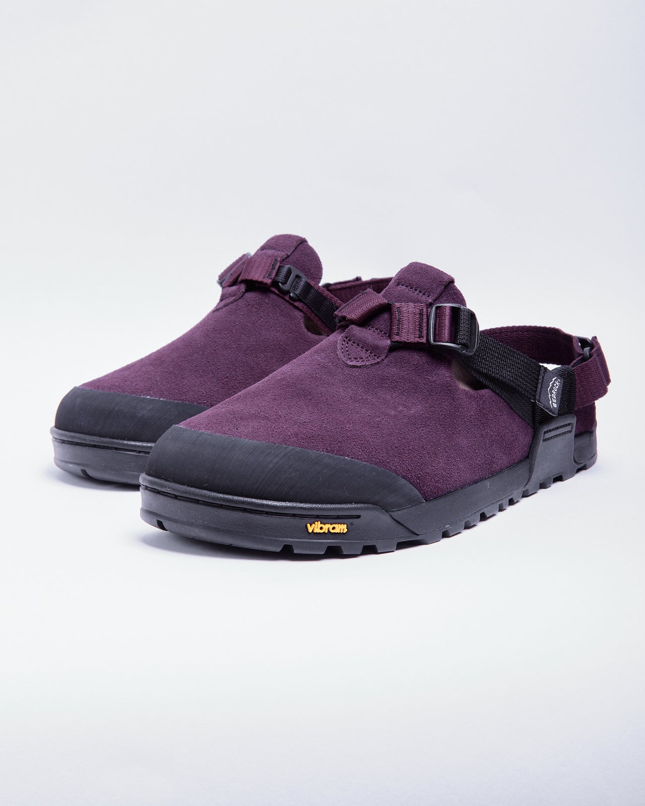 Mountain Clog in Deep Plum Leather Suede