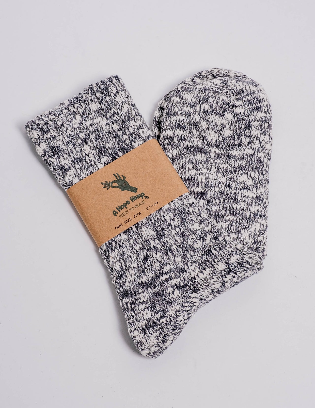 Hemp Crew Socks in Black