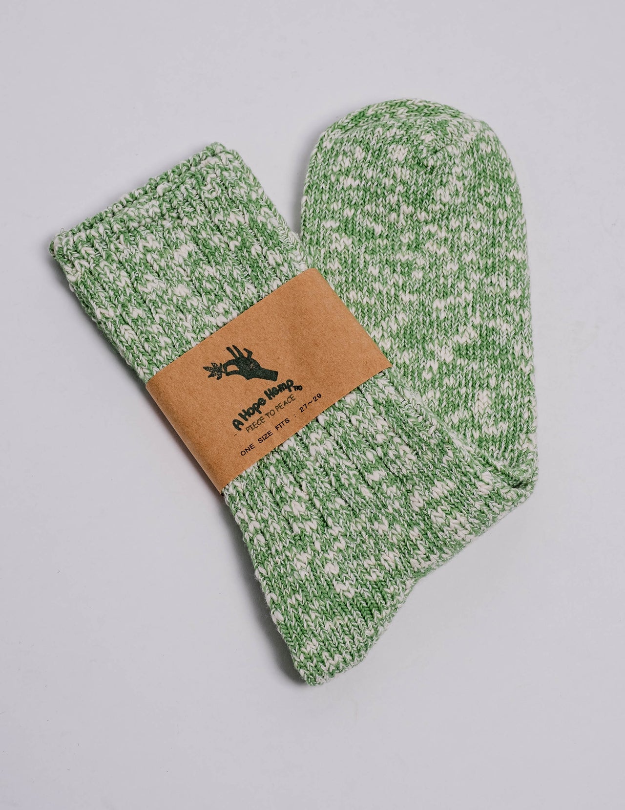 Hemp Crew Socks in Green