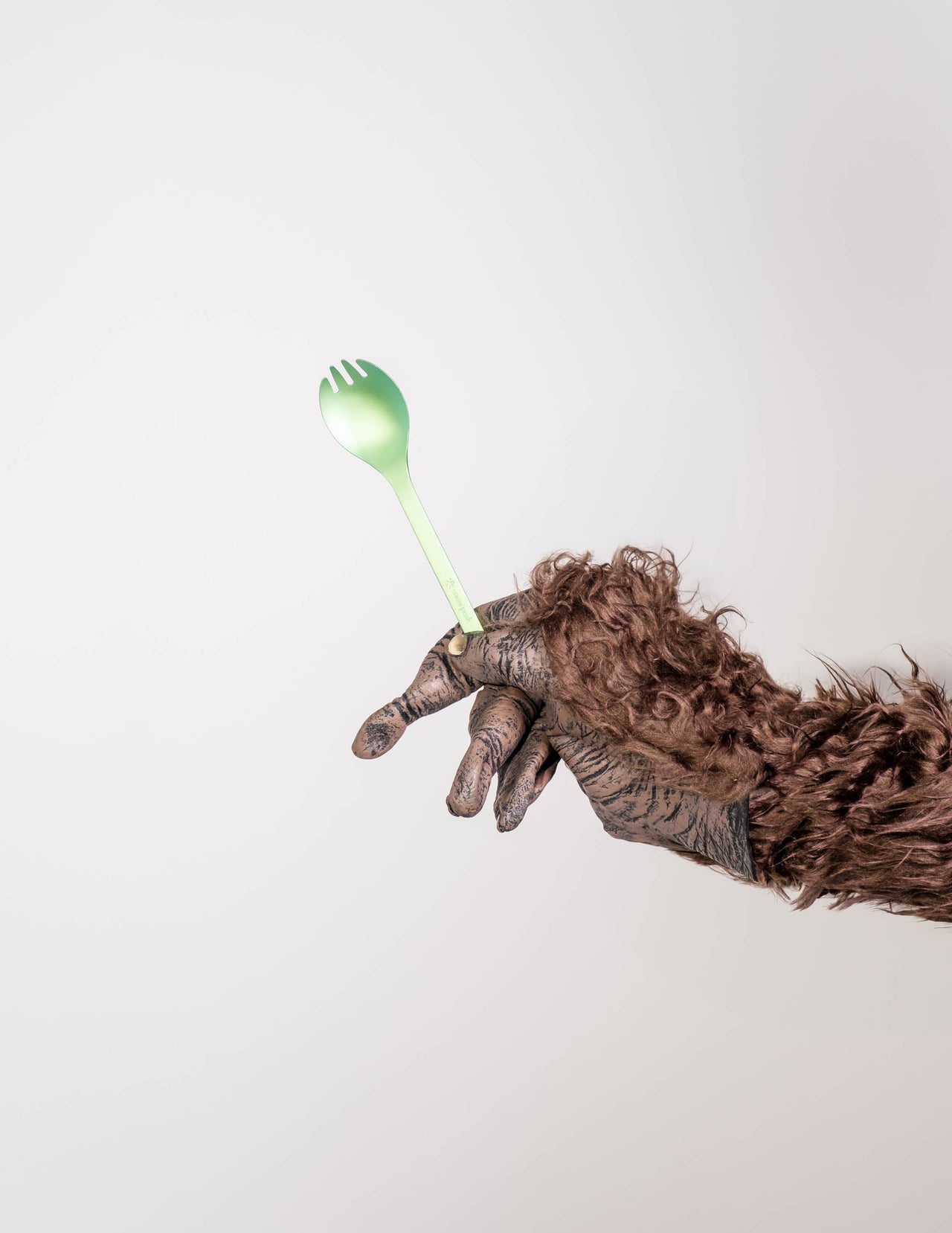 Titanium Spork in Anodized Green