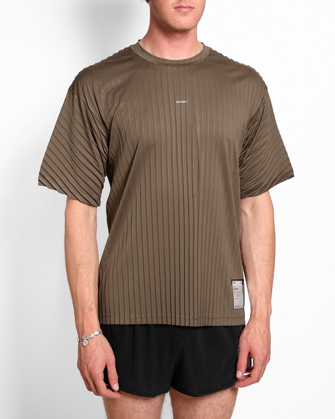 AuraLite™ Pleated T-Shirt in Olive
