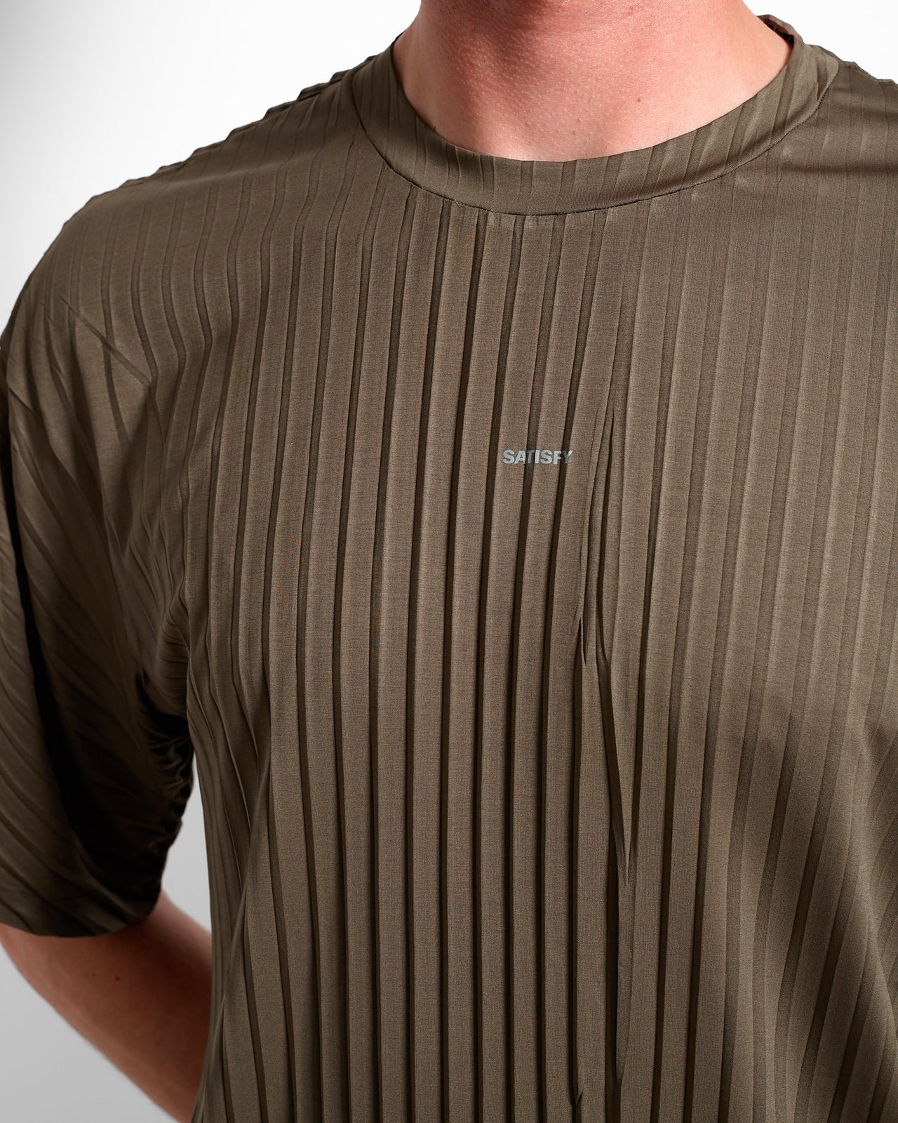 AuraLite™ Pleated T-Shirt in Olive