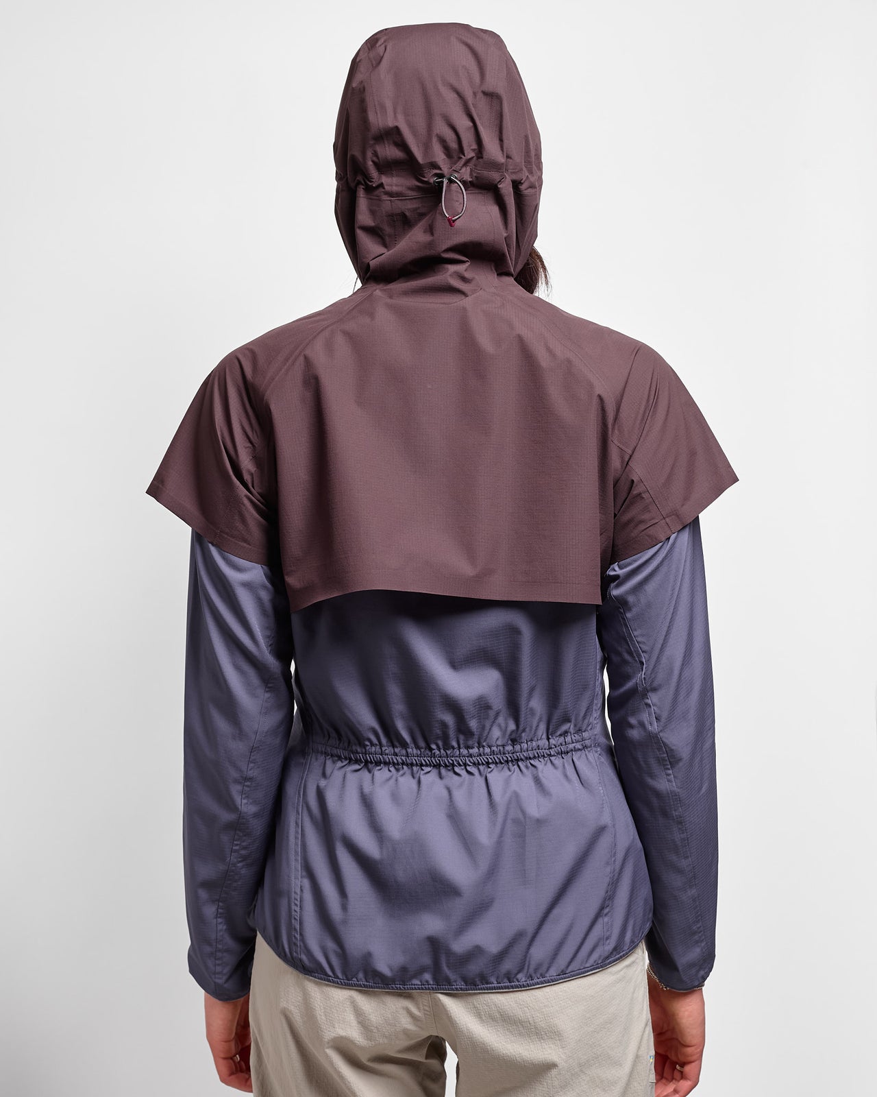 W's Vidre Hood Jacket in Brown Umber-Purple Stone