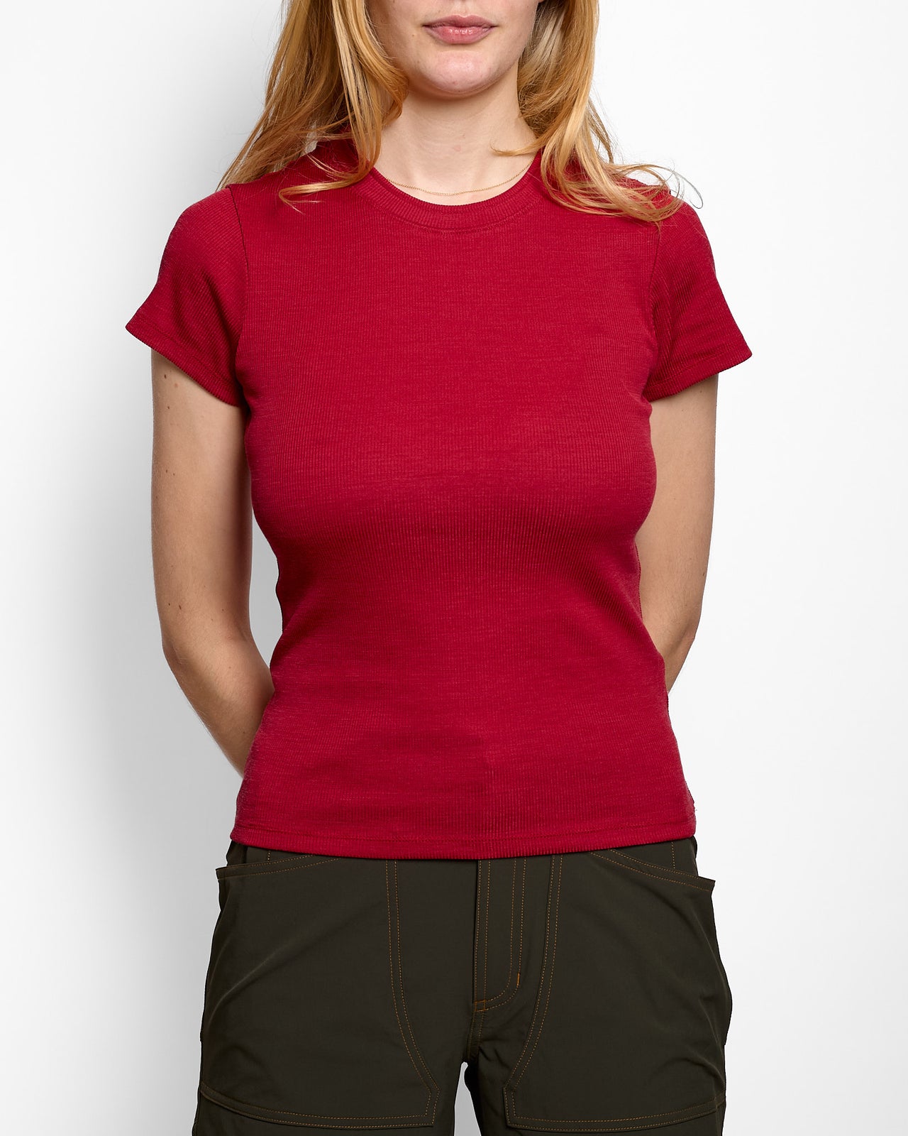 Ribbed Merino T-Shirt in Rowan