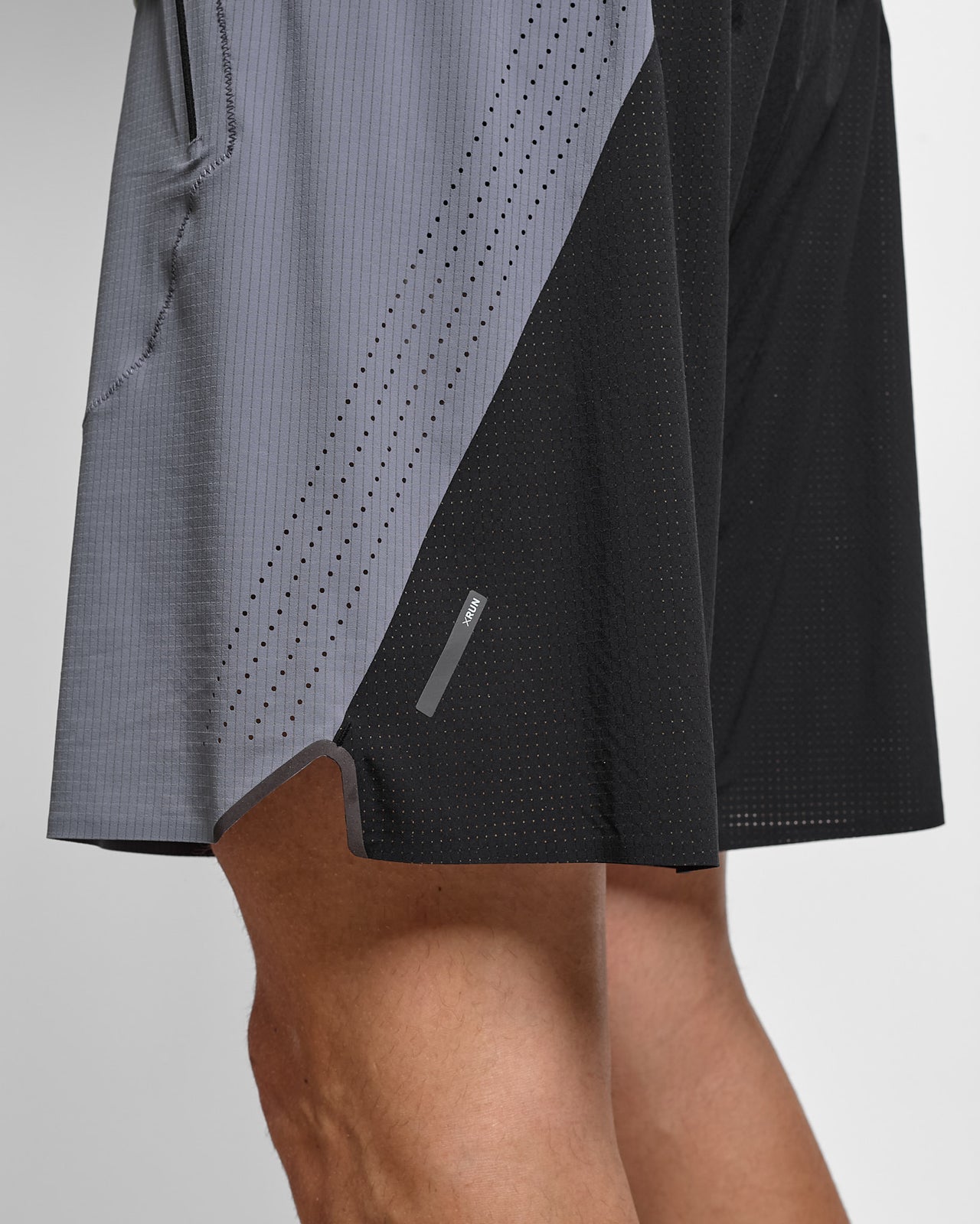 Long Summer Shorts in Blue Grey/Black