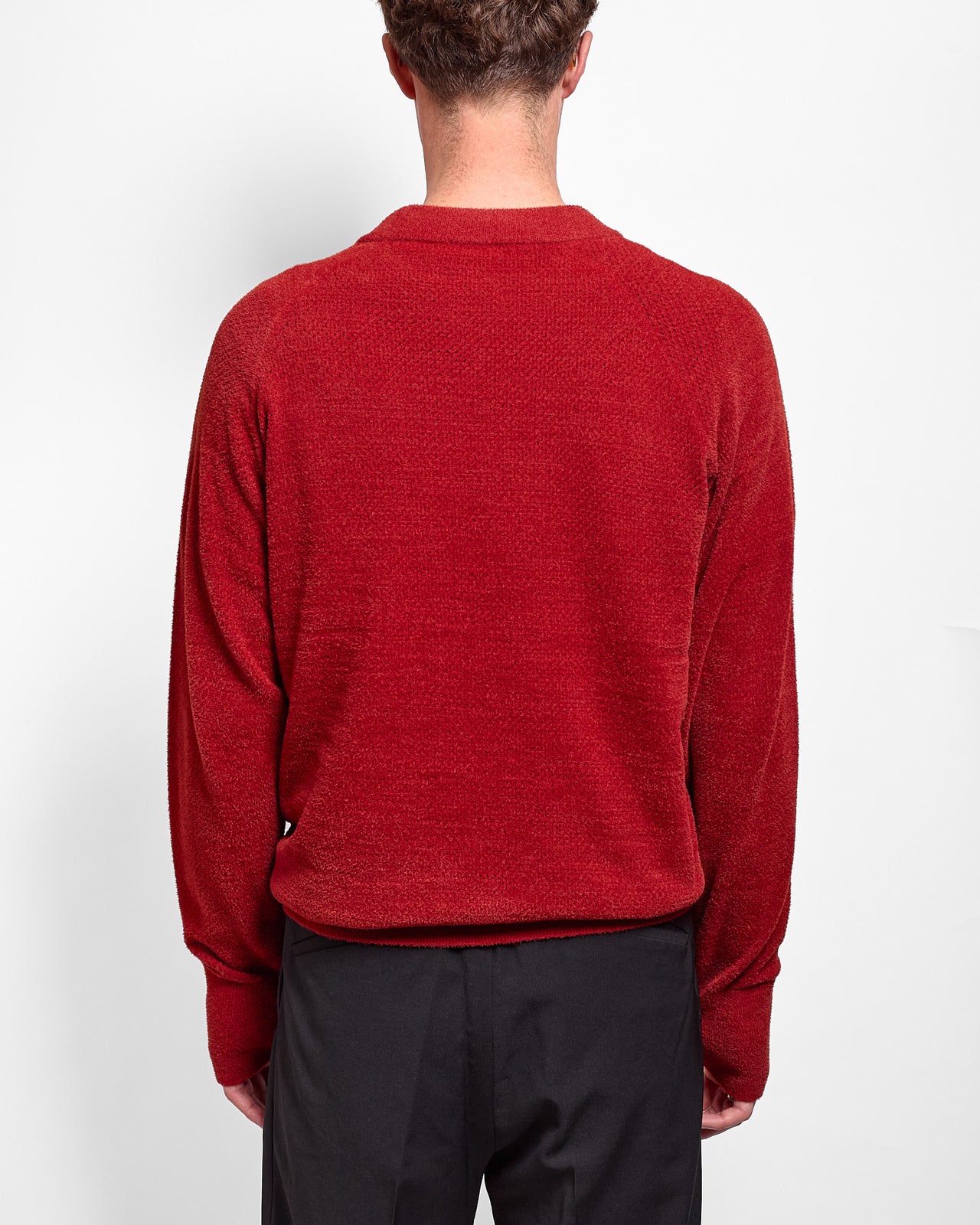 Mesh Pile Crew in Burnt Henna