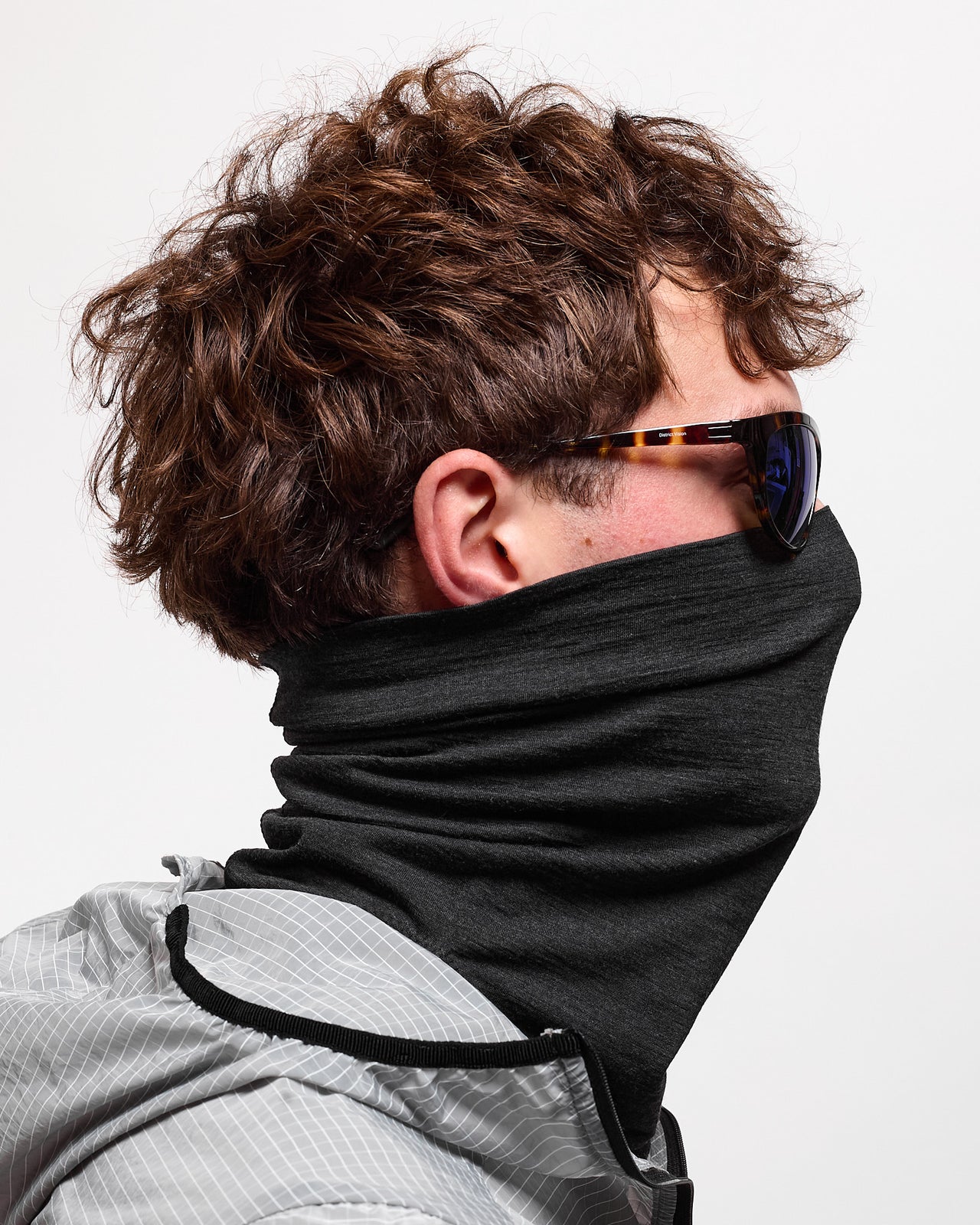 Merino Silk Buff in Dark Grey