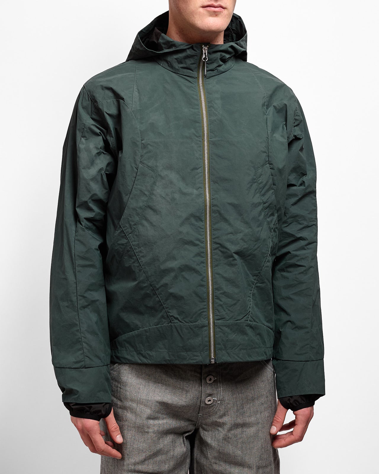 Gasket Hooded Jacket in Evergeen