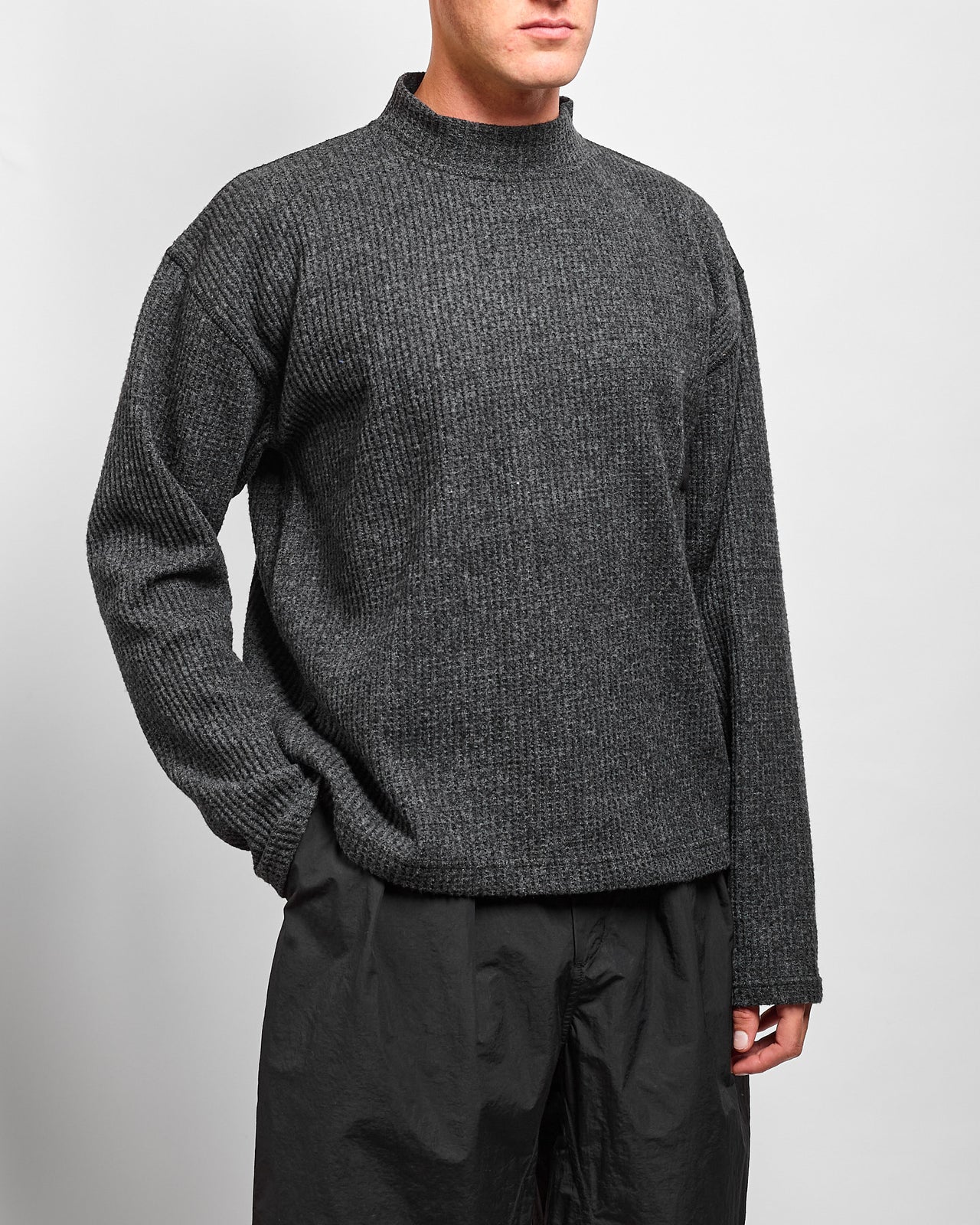 MS-122PA ESCEP Mockneck L/S in Ash