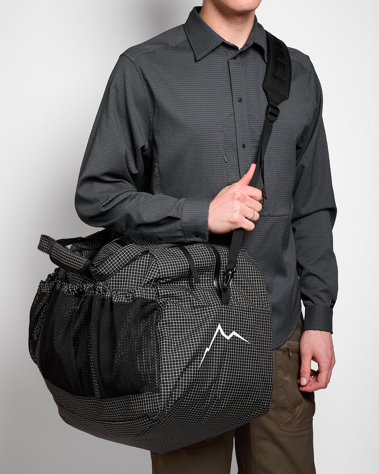 Race Bag in Grid Black