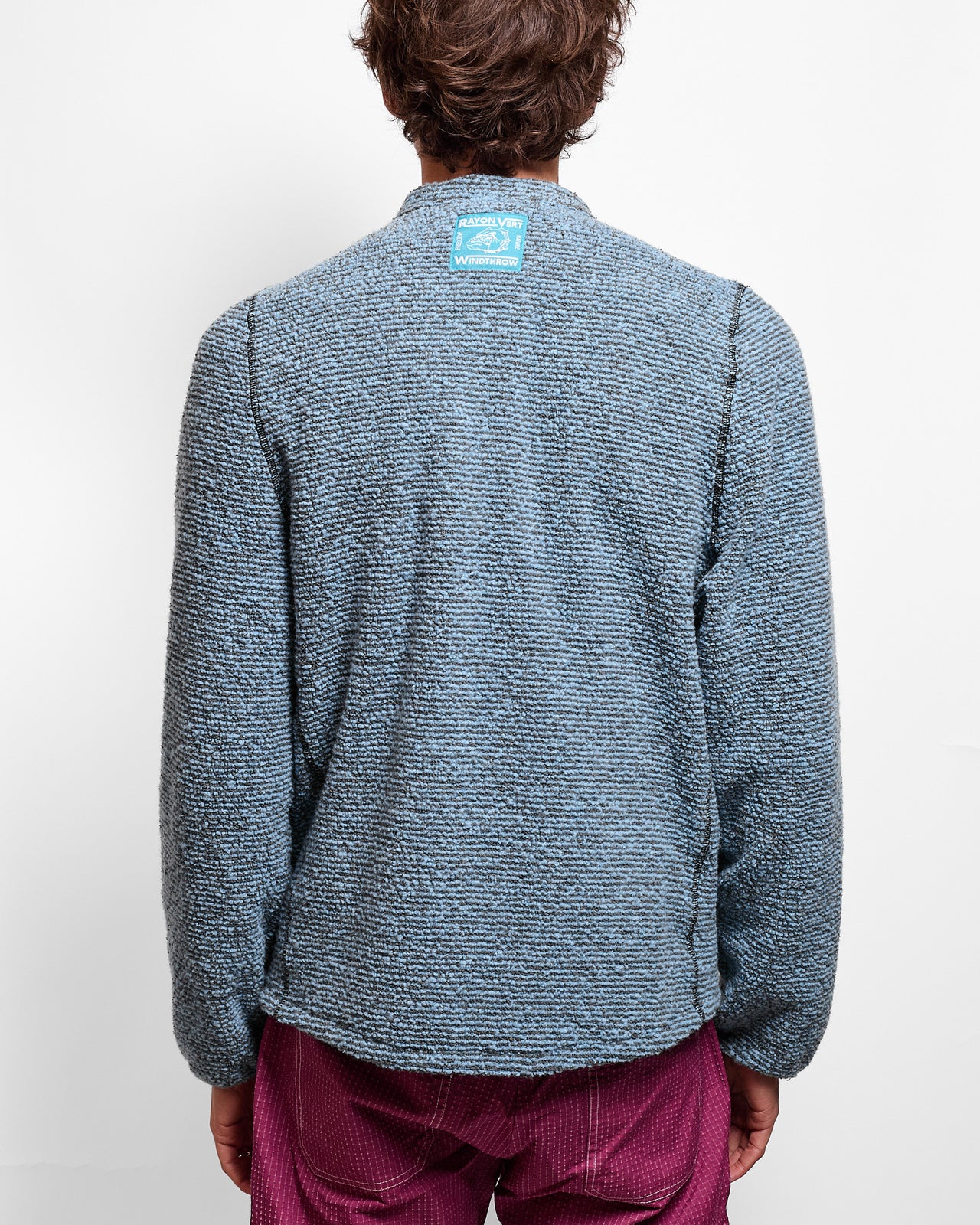 Becco Zippered Thermal Fleece in Windthrow Blue