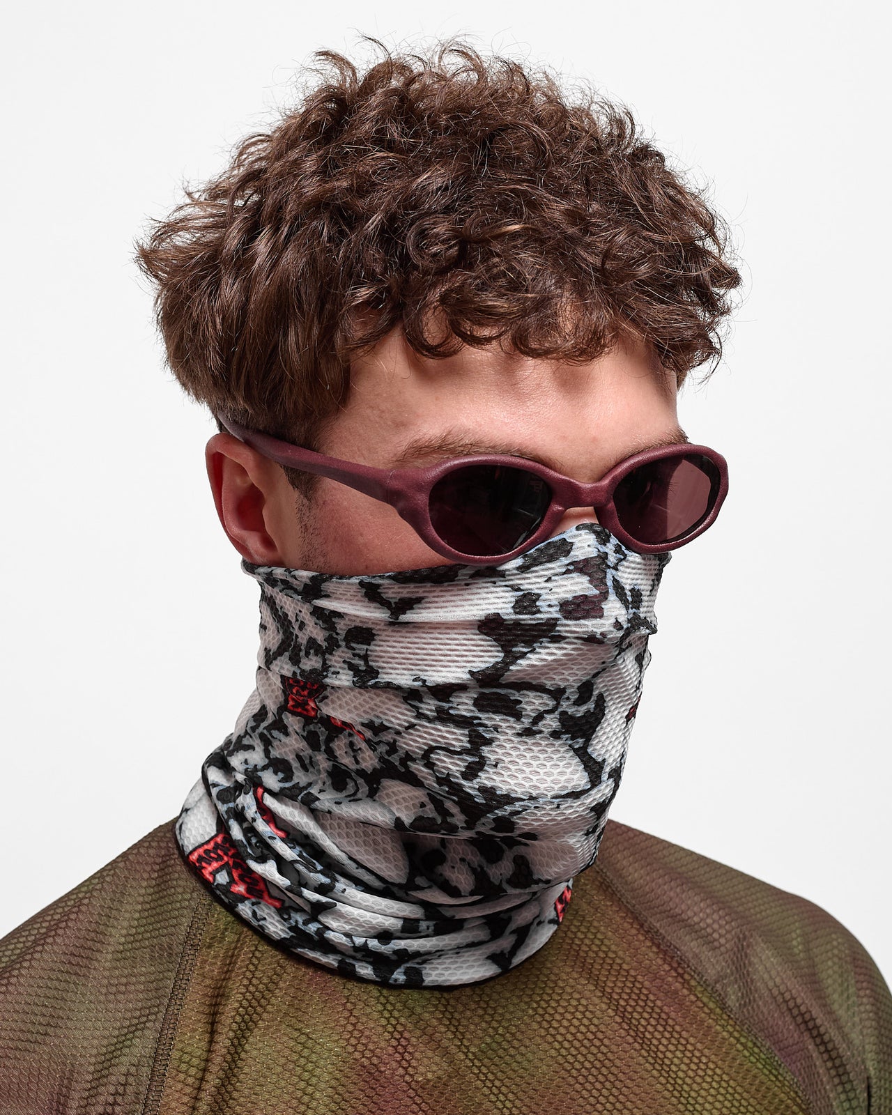 Mesh Head Gaiter in Boneyard White