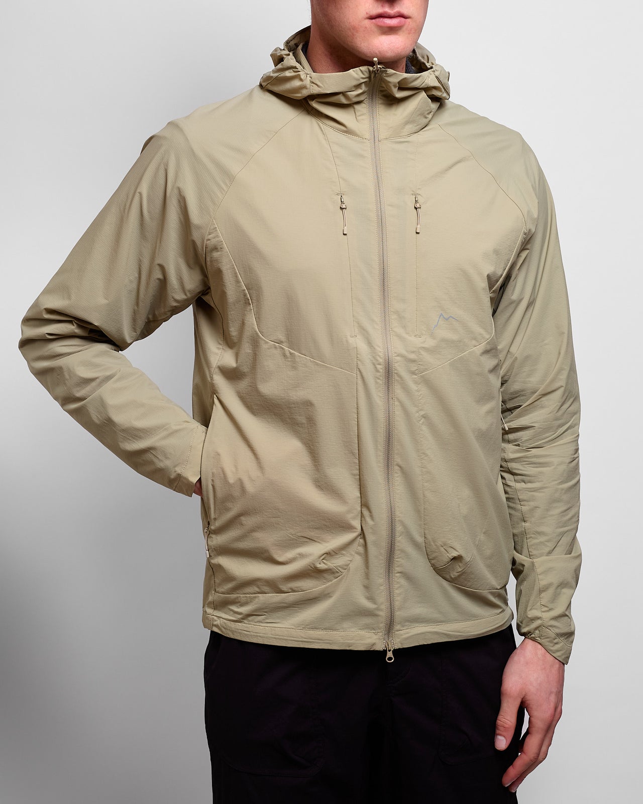 Light Conseal Zip Jacket in Beige