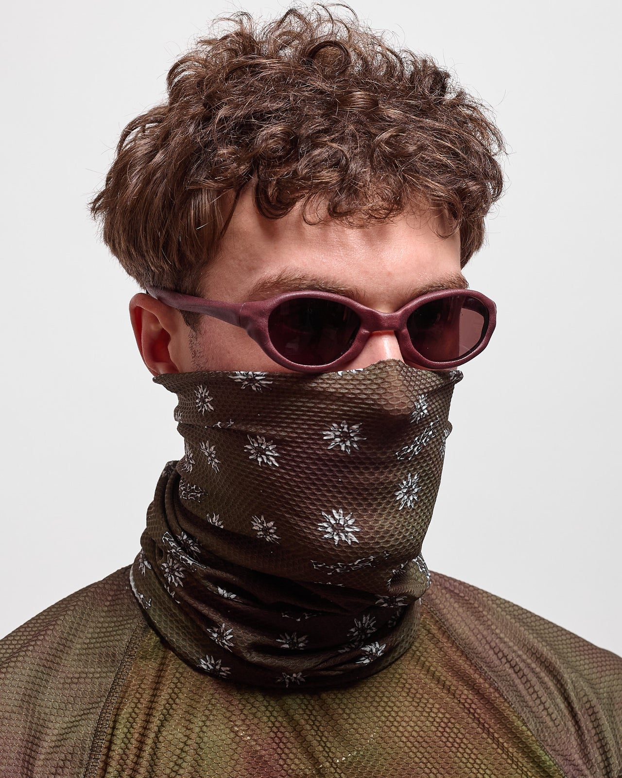 Mesh Head Gaiter in Edelweiss Dye