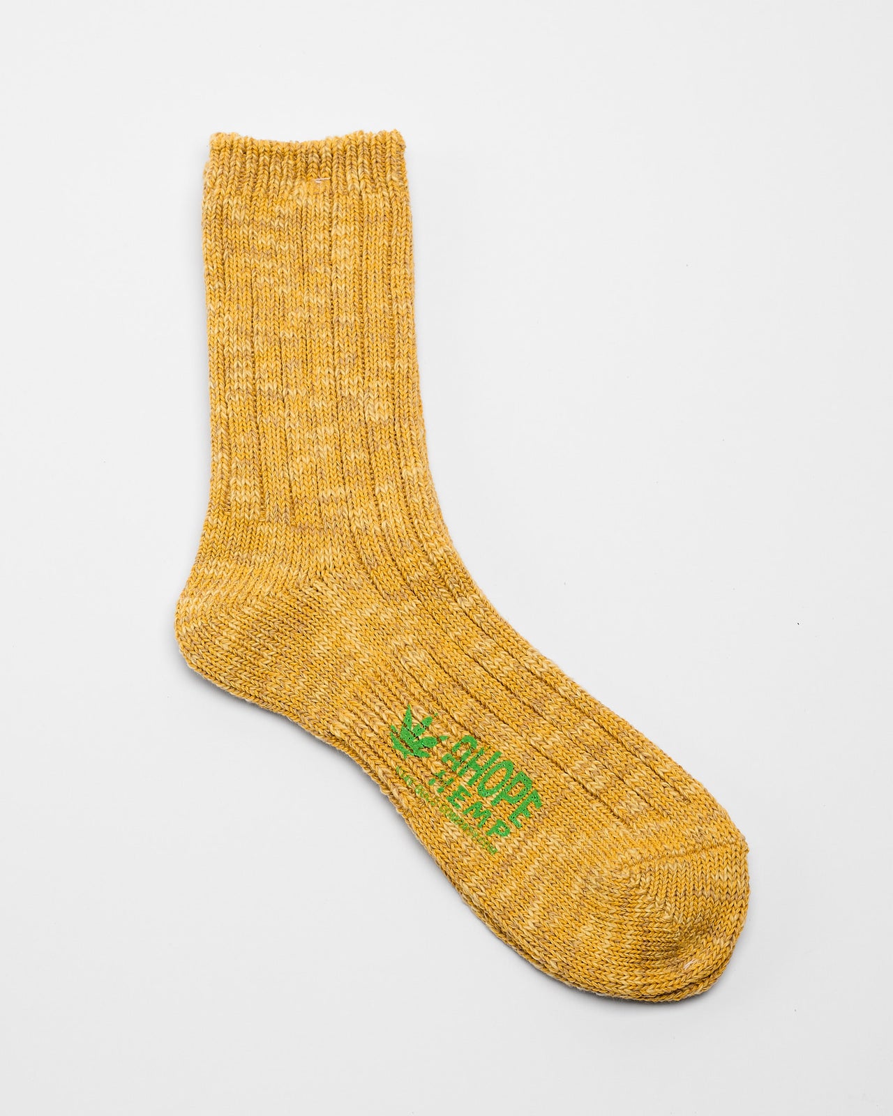 Hemp Crew Sock in Mustard