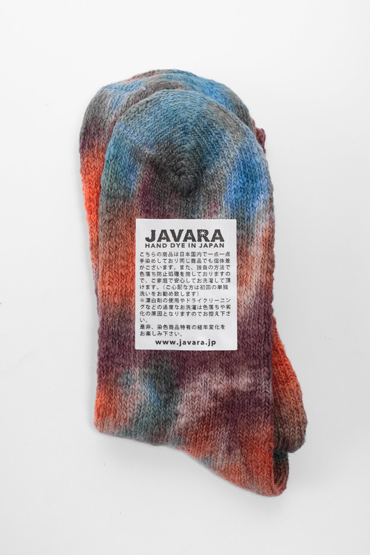 Tie-Dye Hemp Crew Sock in Sherbet