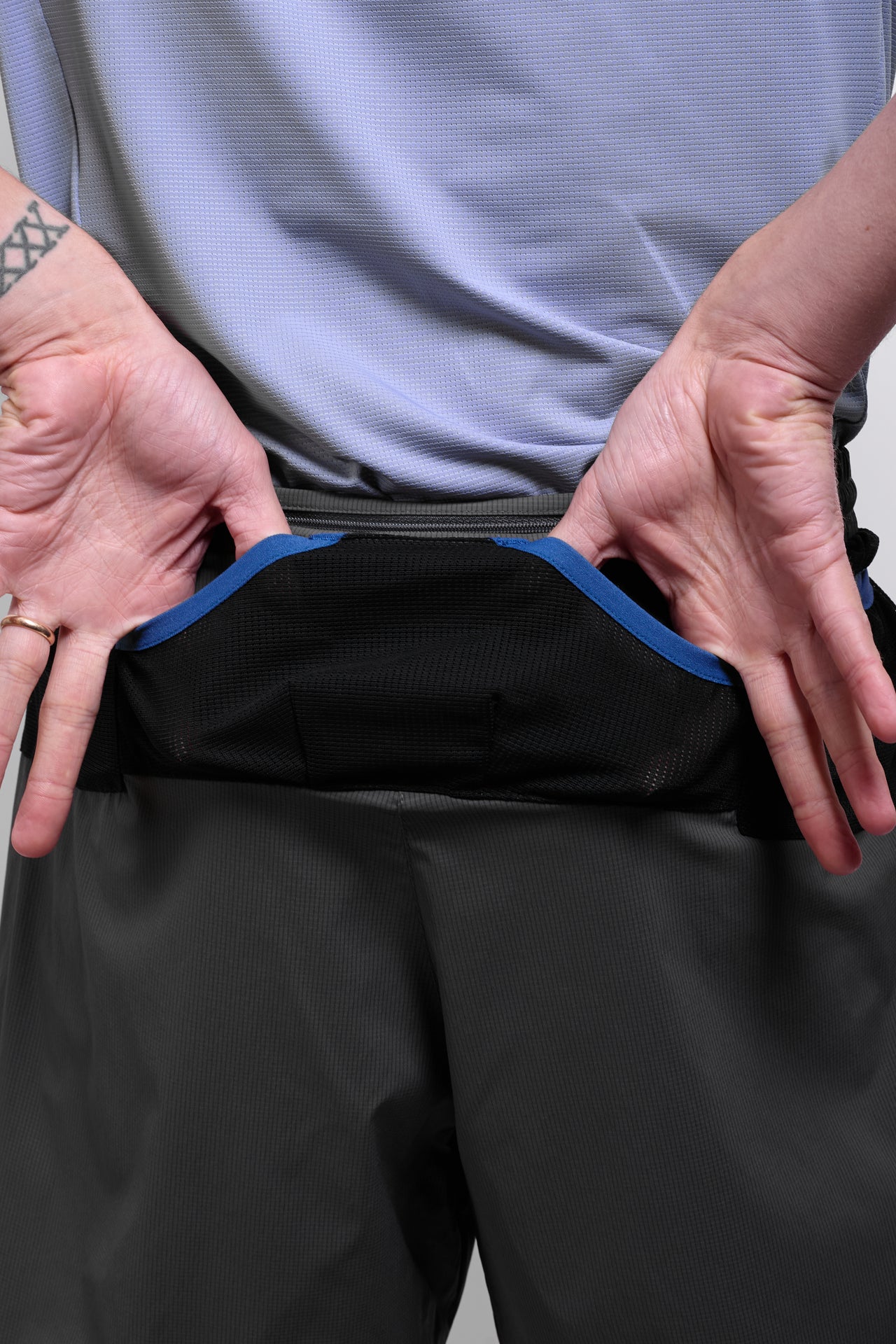 Nylon Trail Shorts in Grey