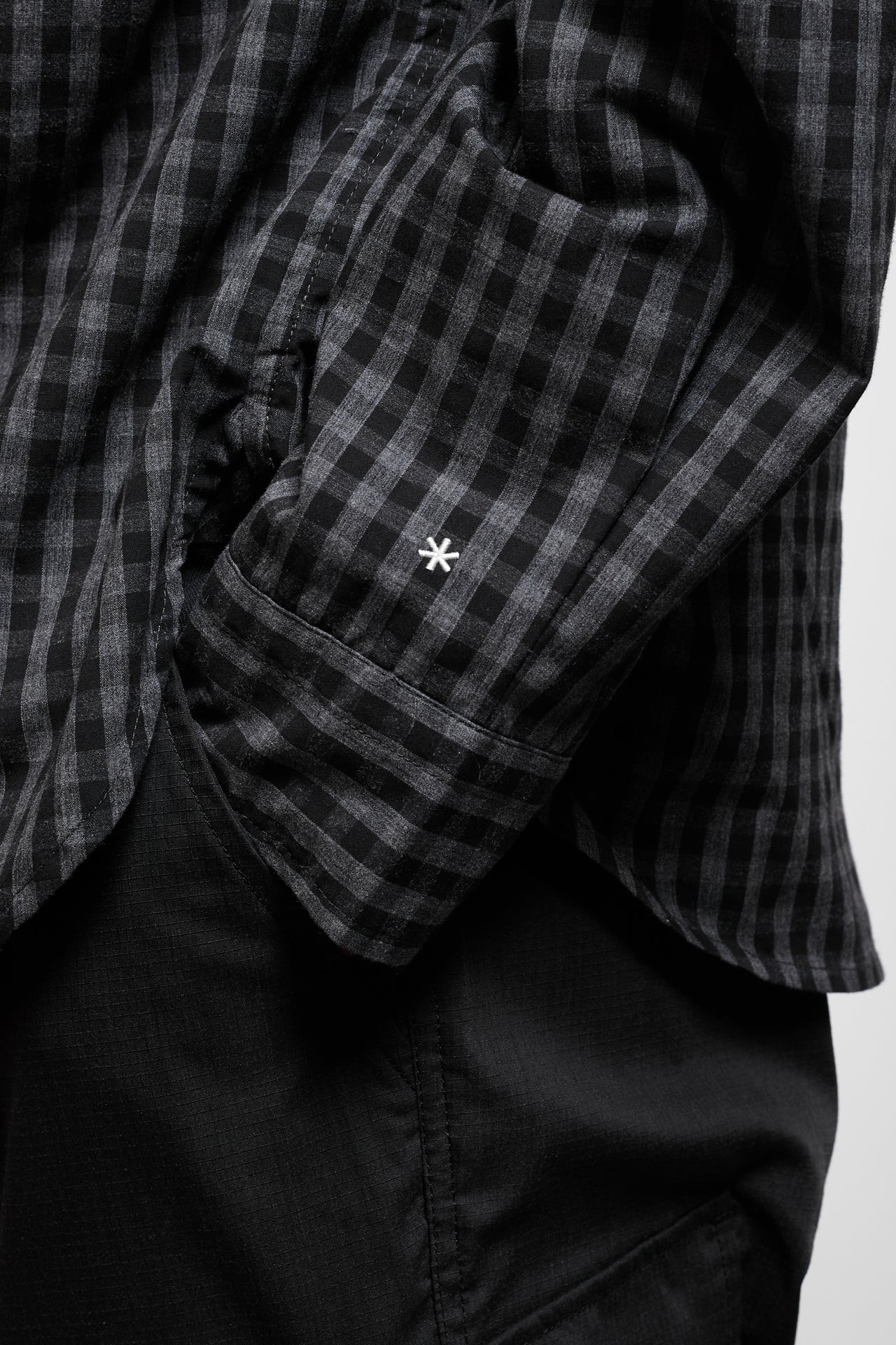 Gingham Check Shirt in Black