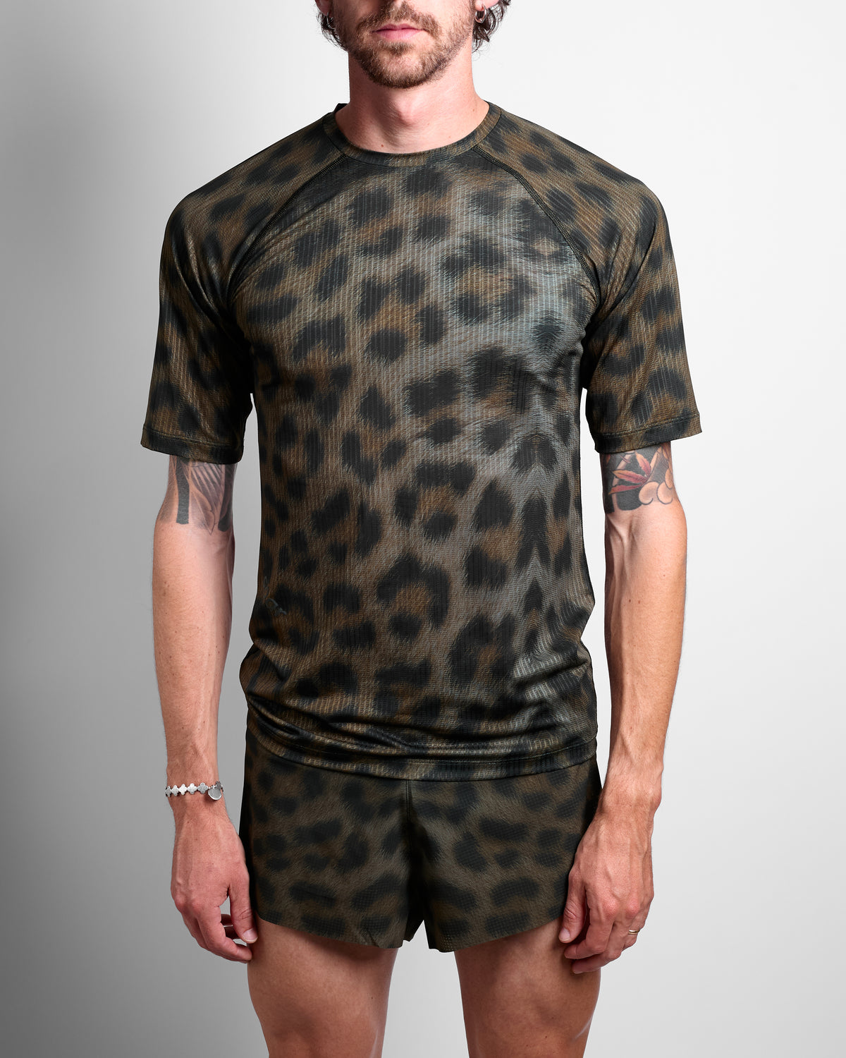 Race Tee in Dark Leopard