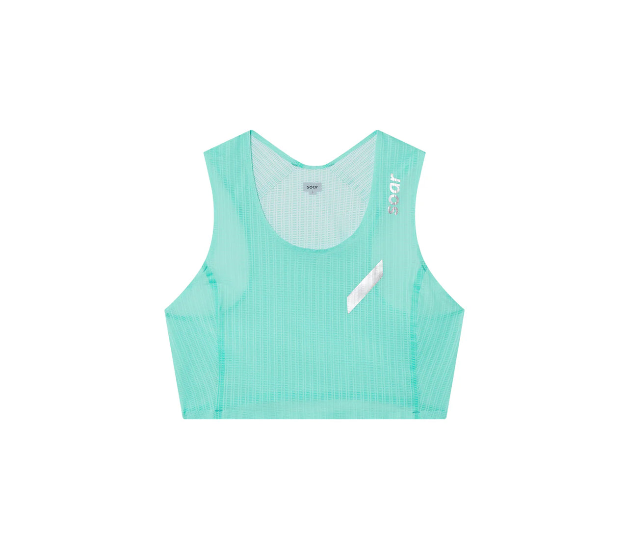 Crop Race Vest in Fluro Green