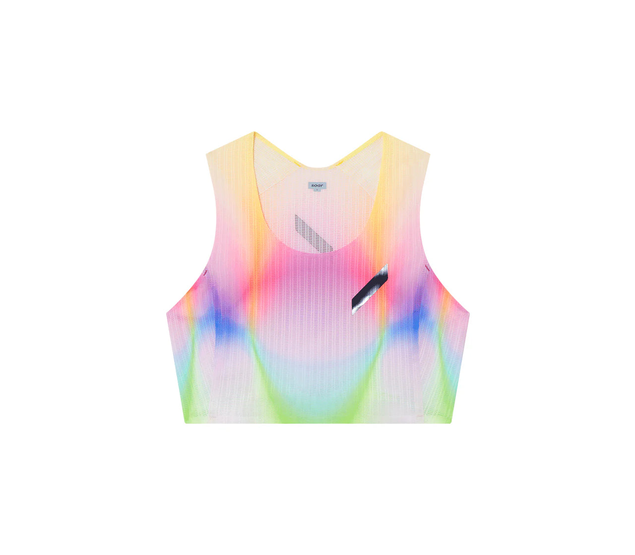 Crop Race Vest in Summer Rainbow