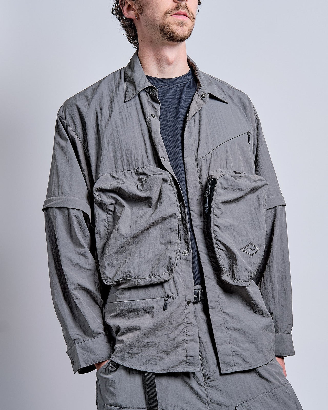 Extra Mile Cargo Pocket Shirt in Grey