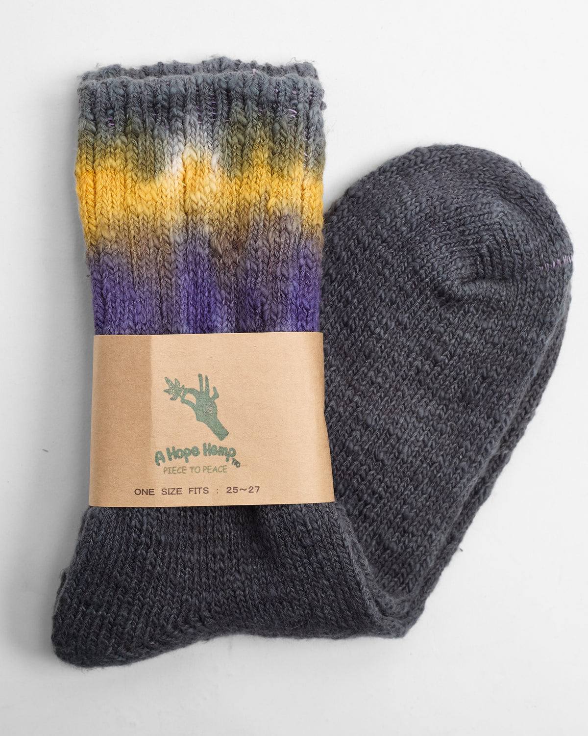 Tie-Dye Hemp Crew Sock in Husky