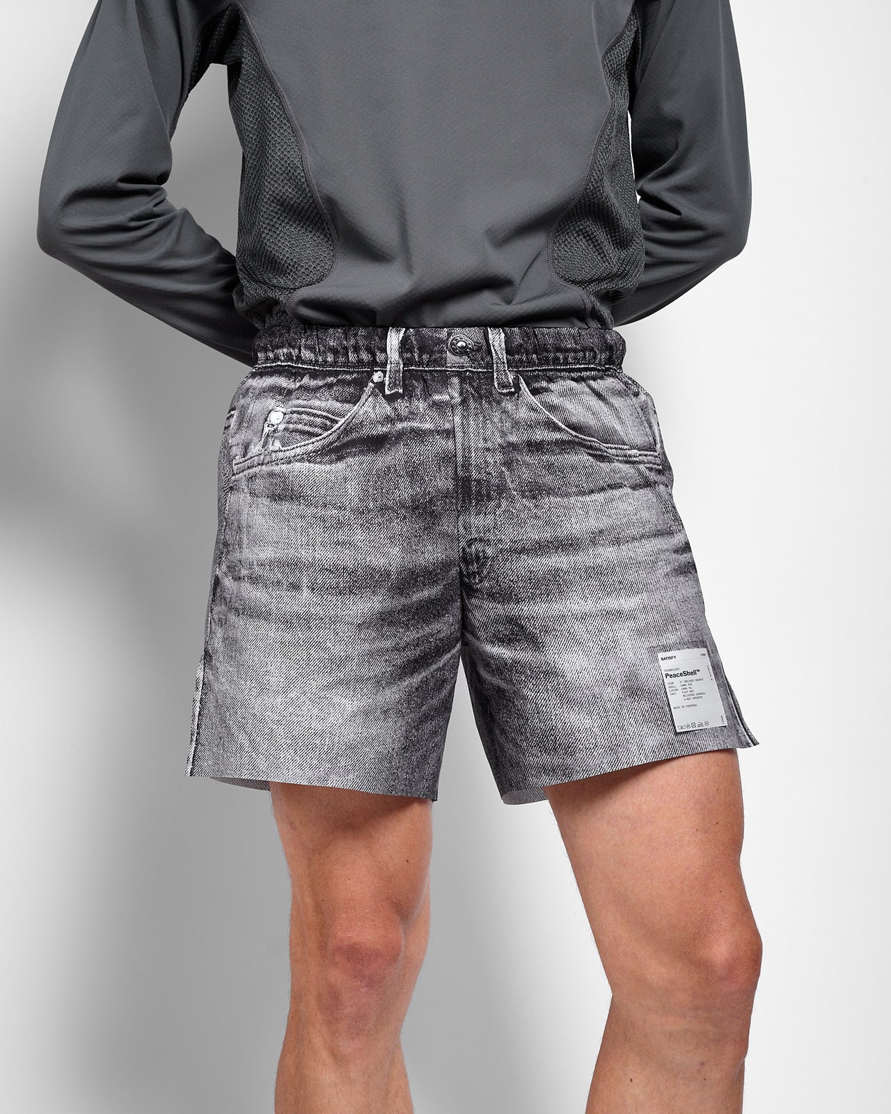 PeaceShell™ 5" Unlined Shorts in Black Denim