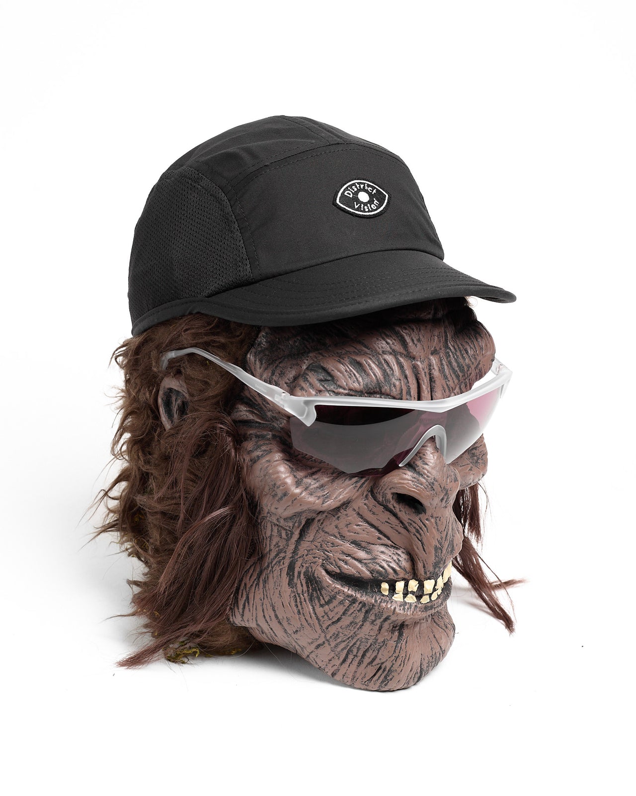 Performance Paneled Mesh Hat in Black