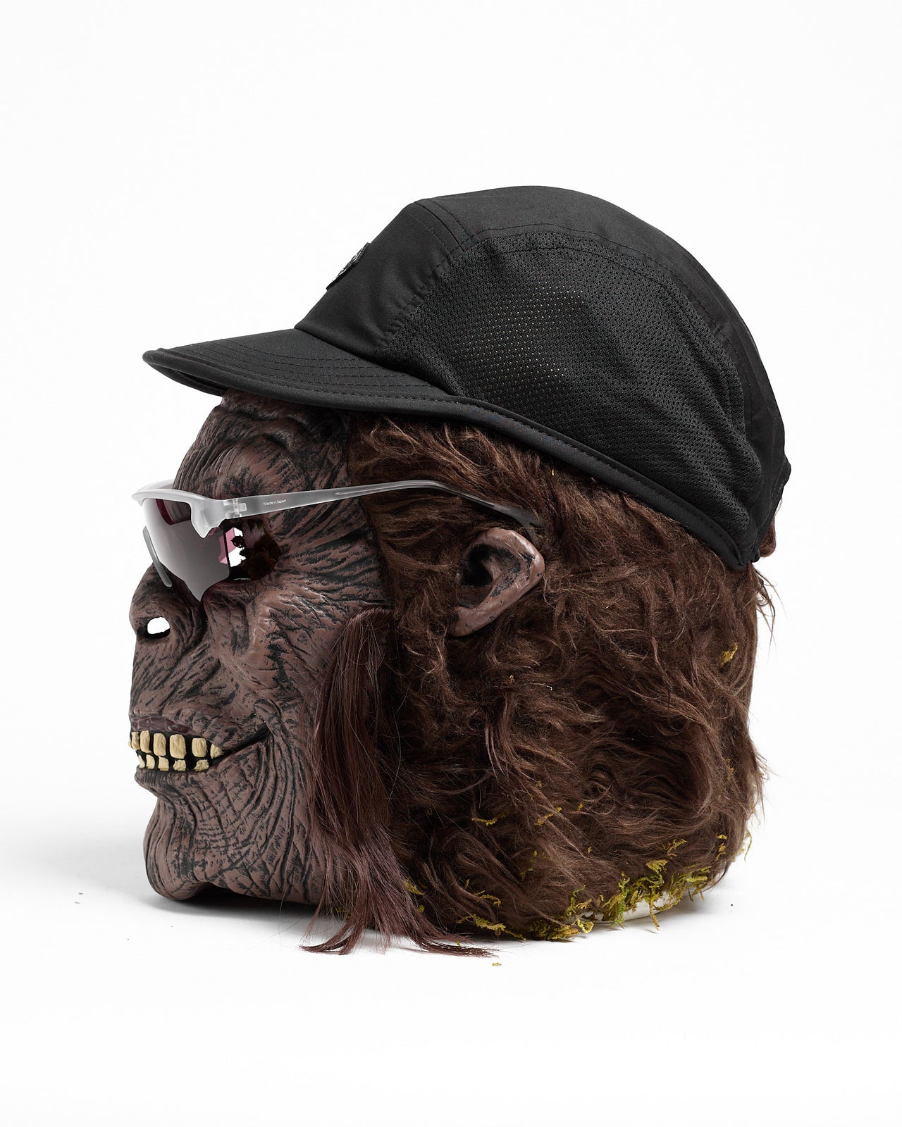 Performance Paneled Mesh Hat in Black