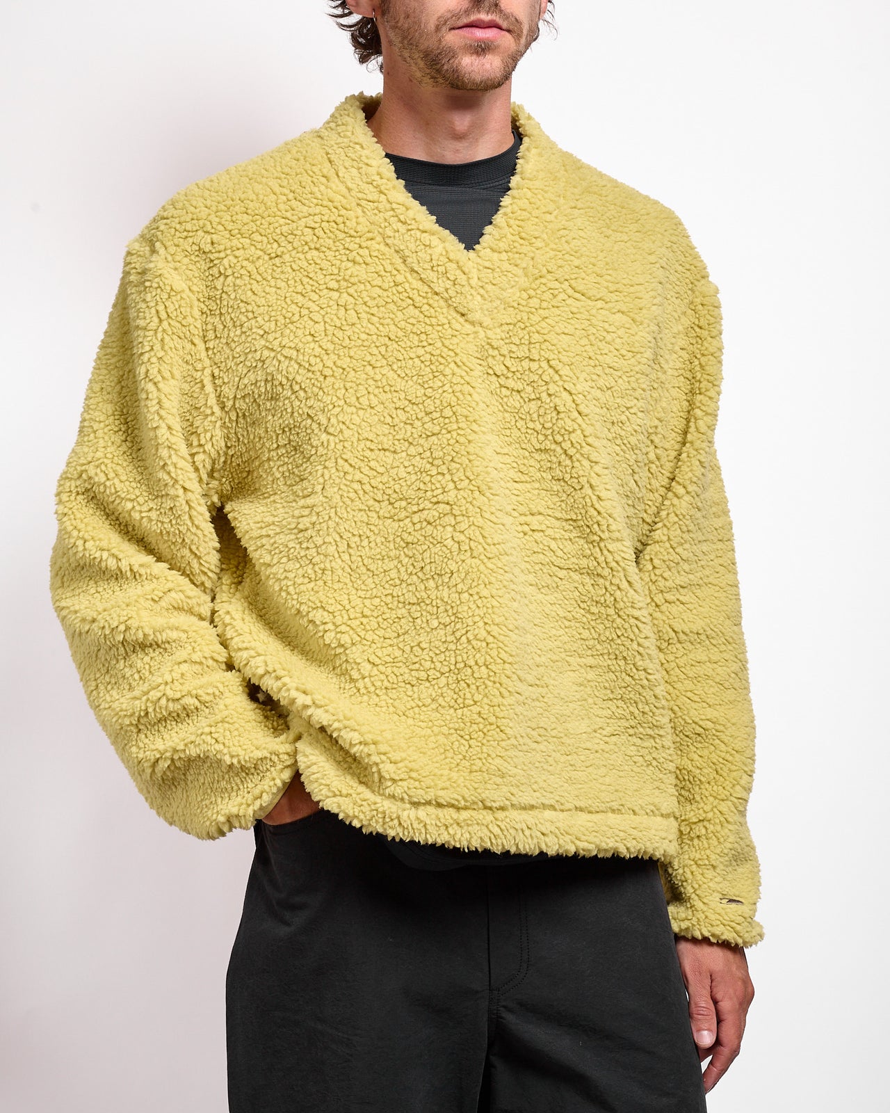 V-Smock Fleece in Lichen
