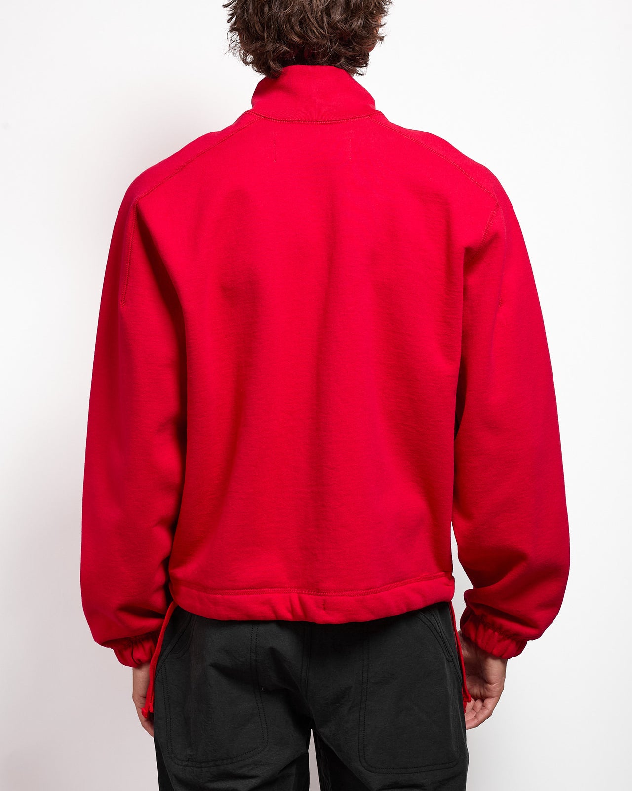 Knot Zipper Sweater in Rouge
