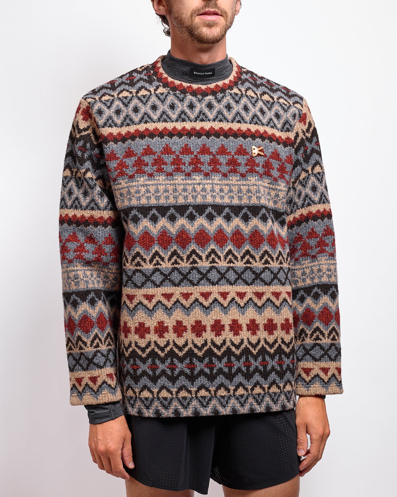 Jacquard Knit Crew Neck in Fair Isle
