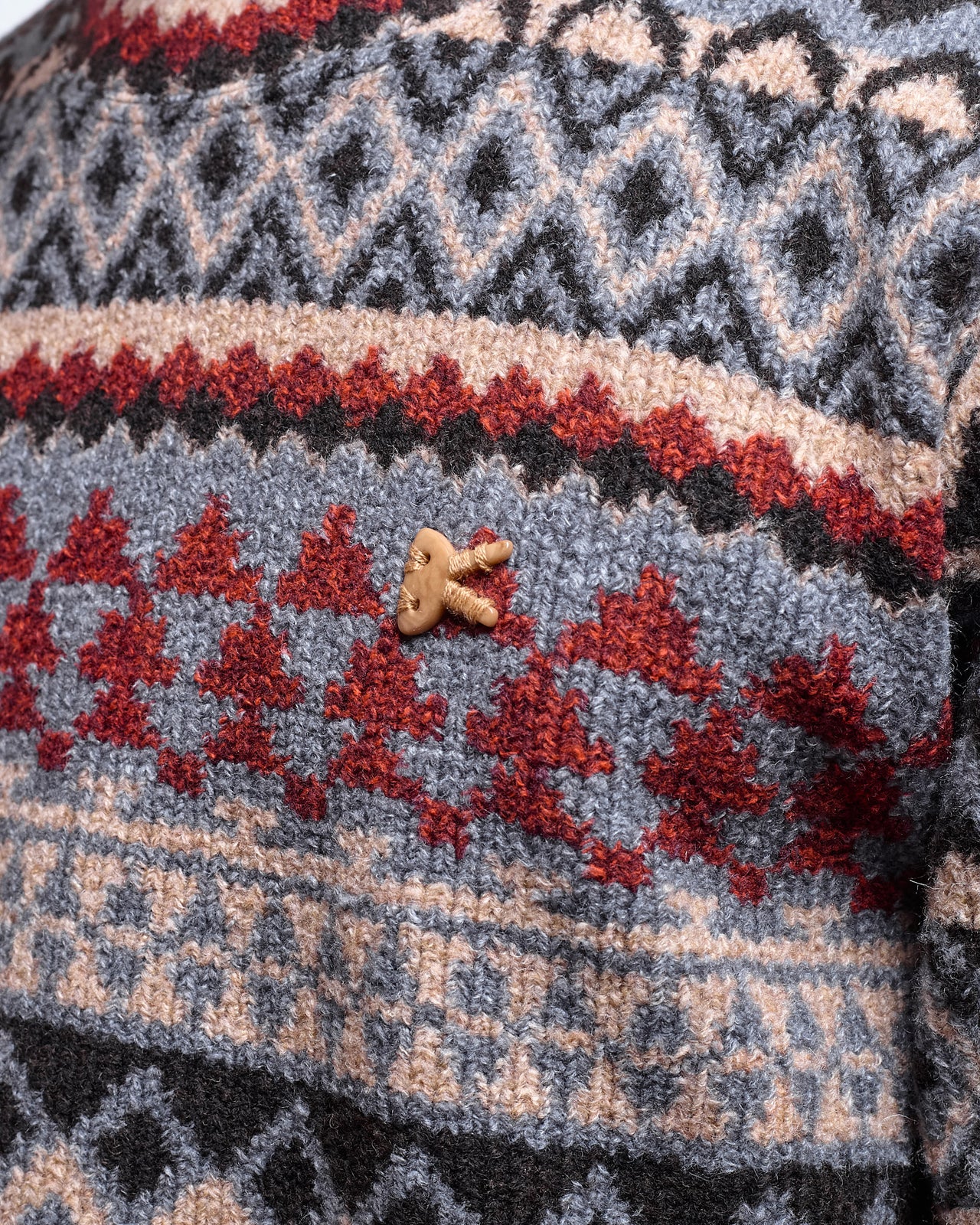 Jacquard Knit Crew Neck in Fair Isle