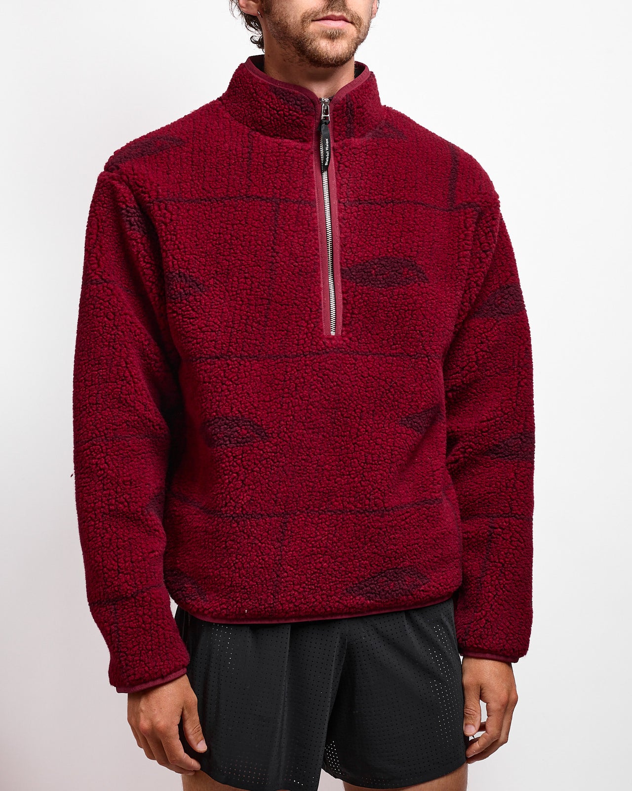 Half-Zip Pile Fleece in Hollow Visions