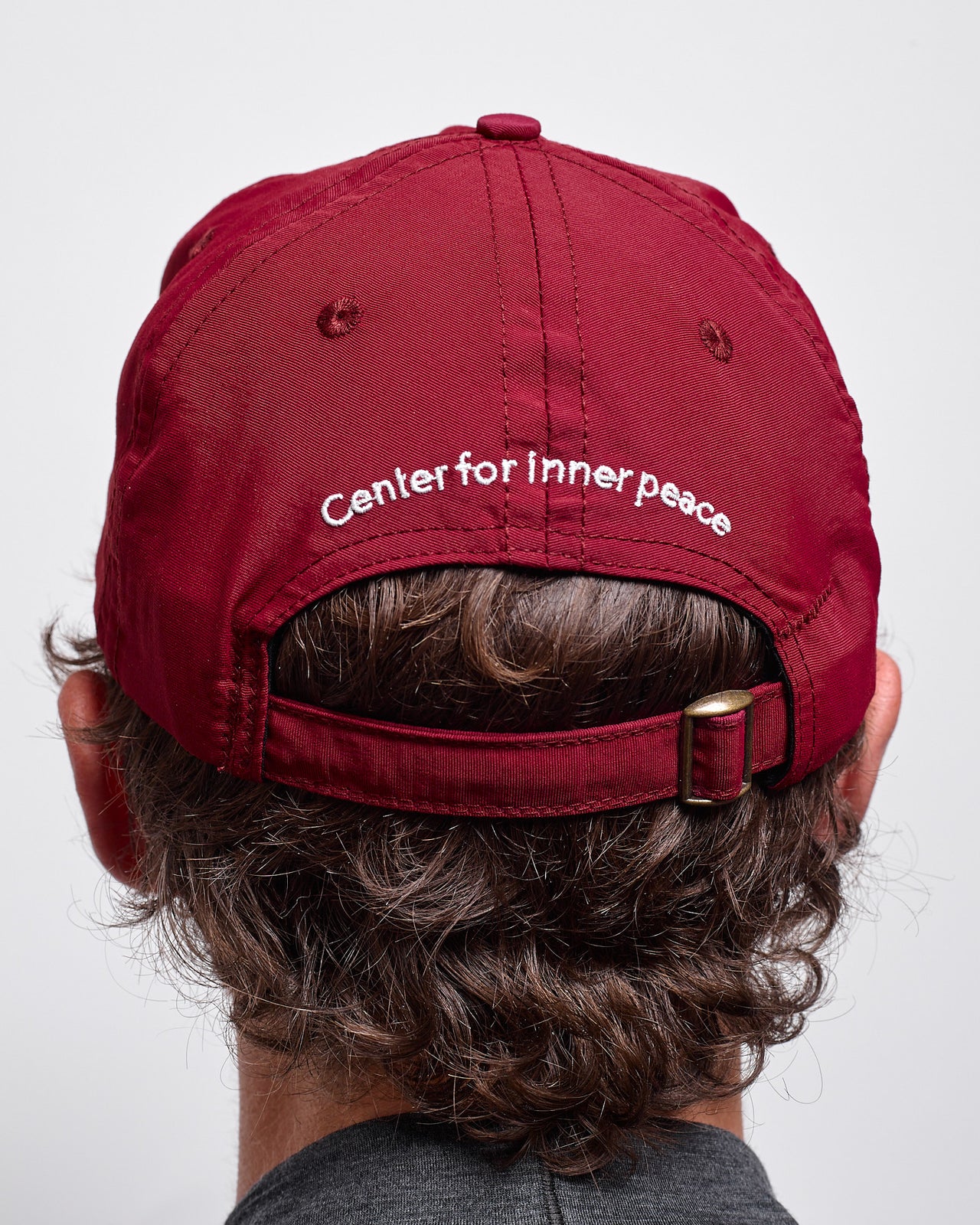 5 Panel Nylon Hat in Maroon