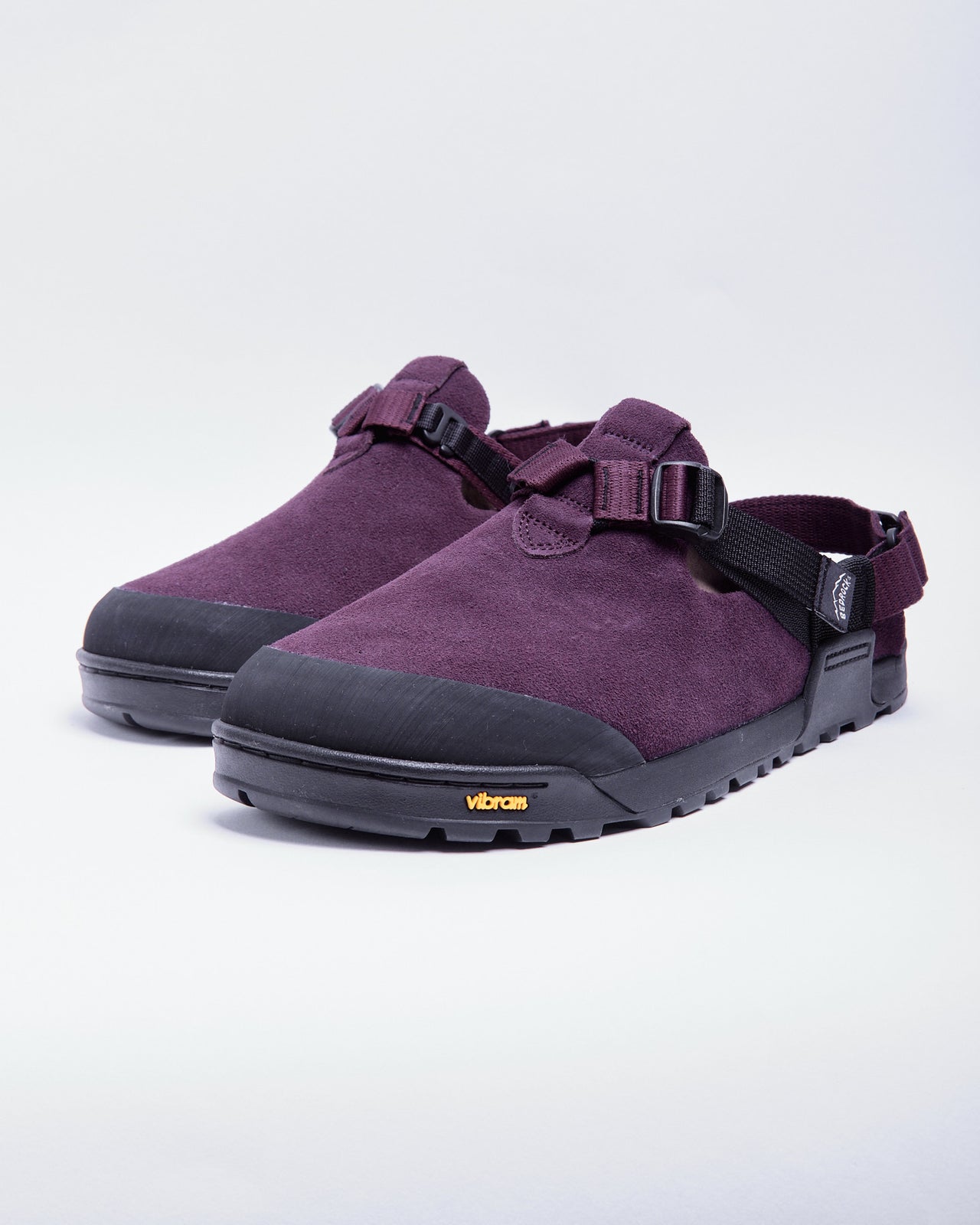 Mountain Clog in Deep Plum Leather Suede