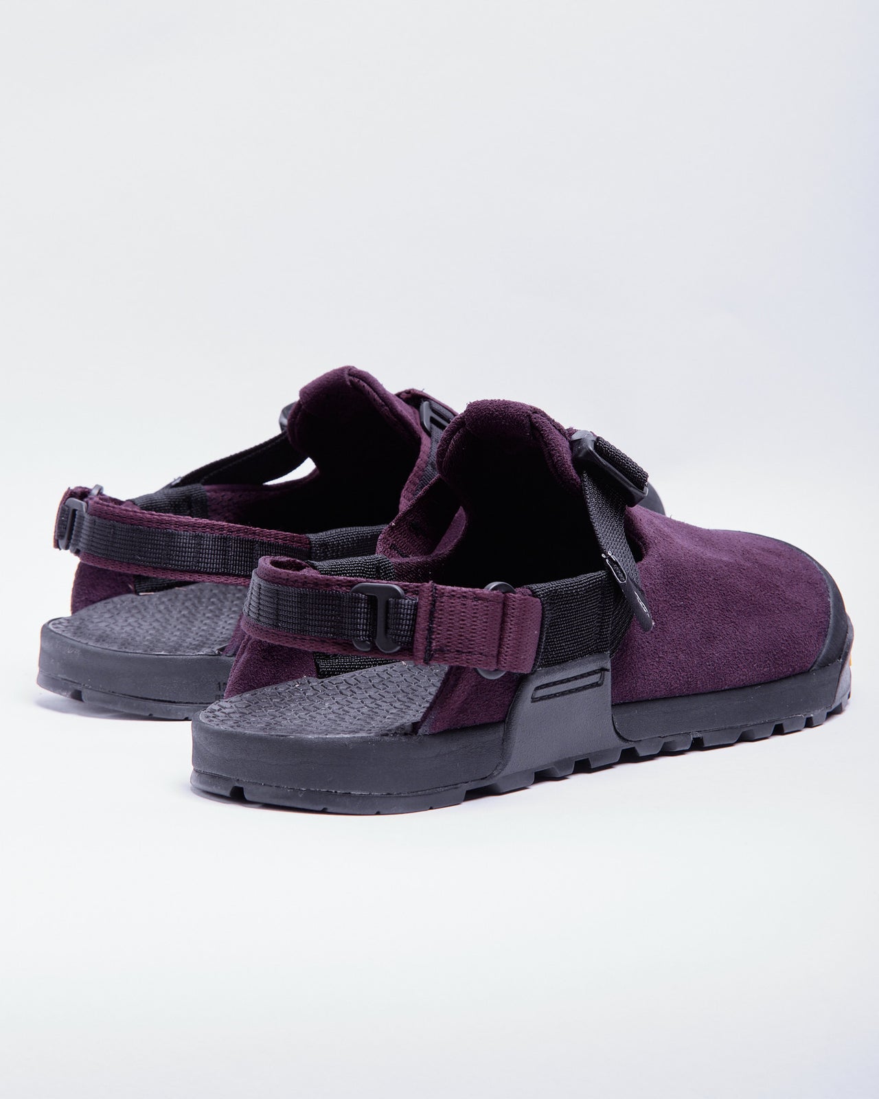 Mountain Clog in Deep Plum Leather Suede