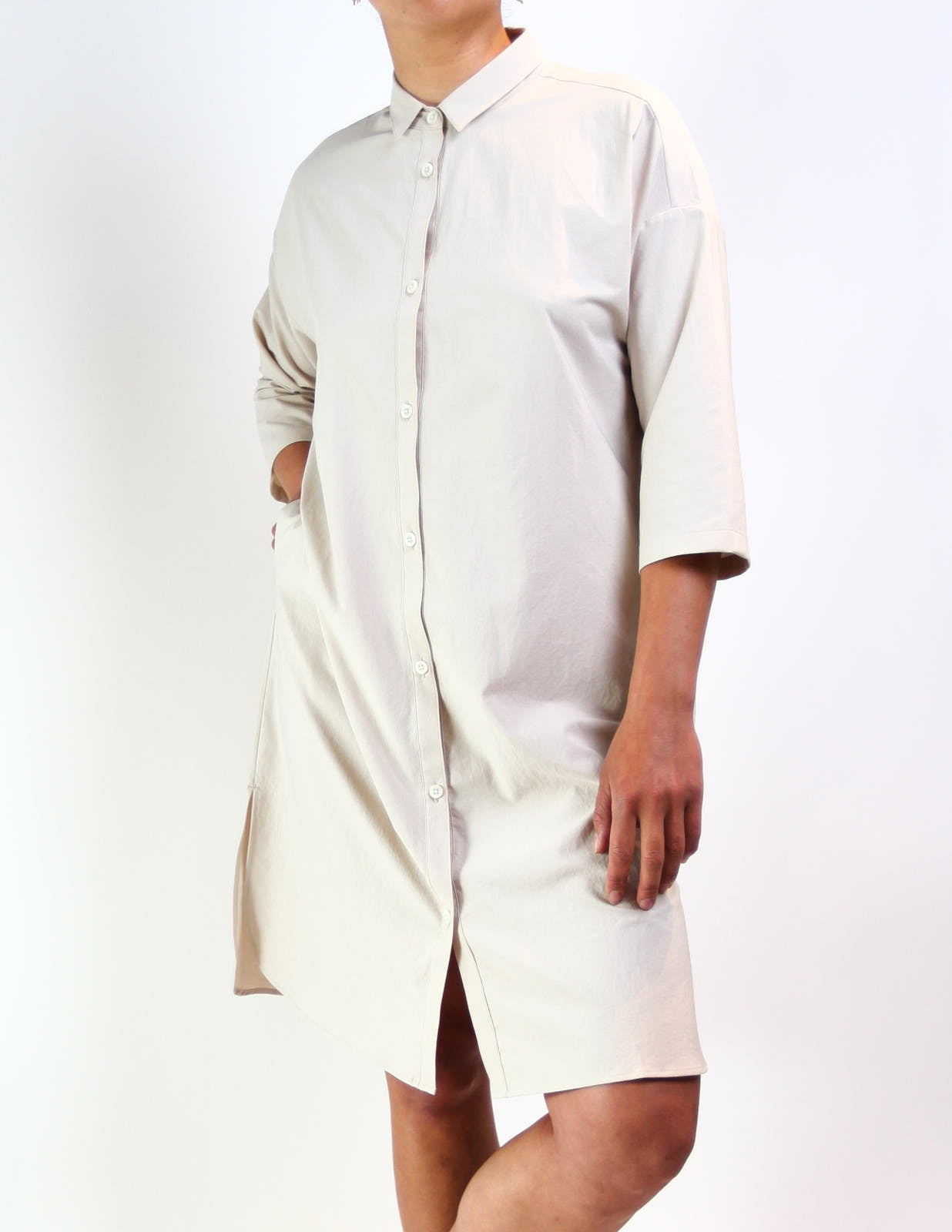 Route Shirt Dress in Foggy Mountain