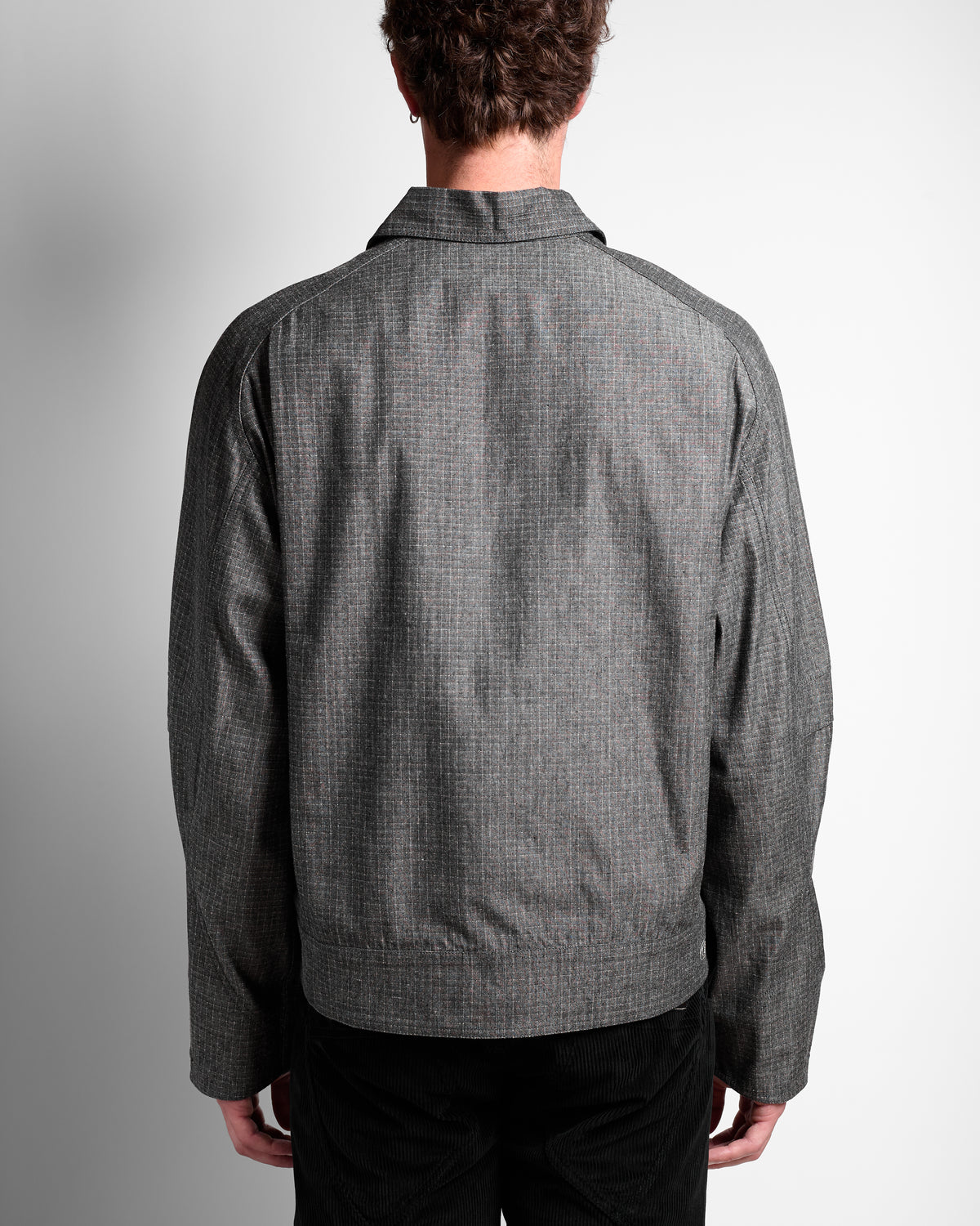 Coin Loop Jacket in Grid Denim