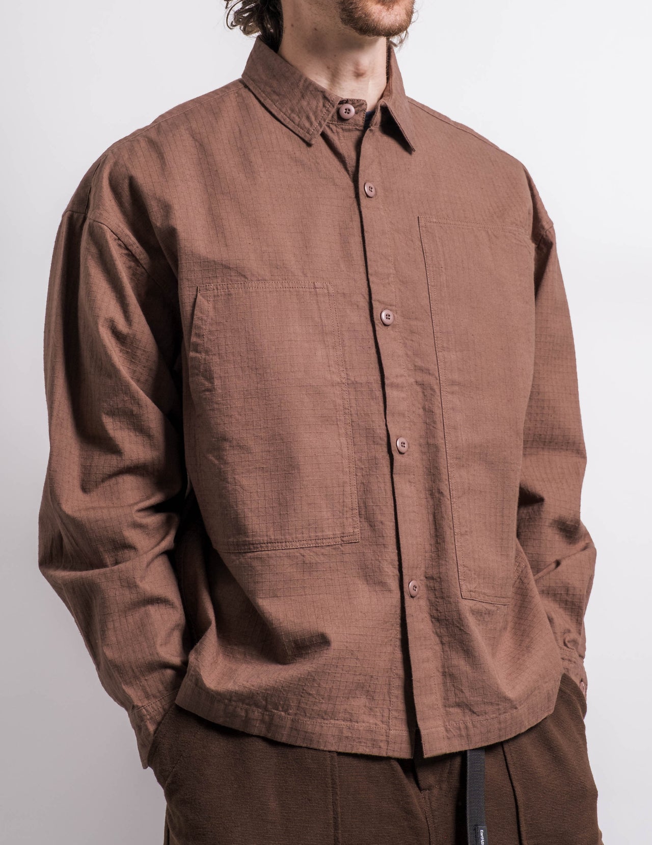 MS-109 Research Shirt in Chestnut/Sandstone