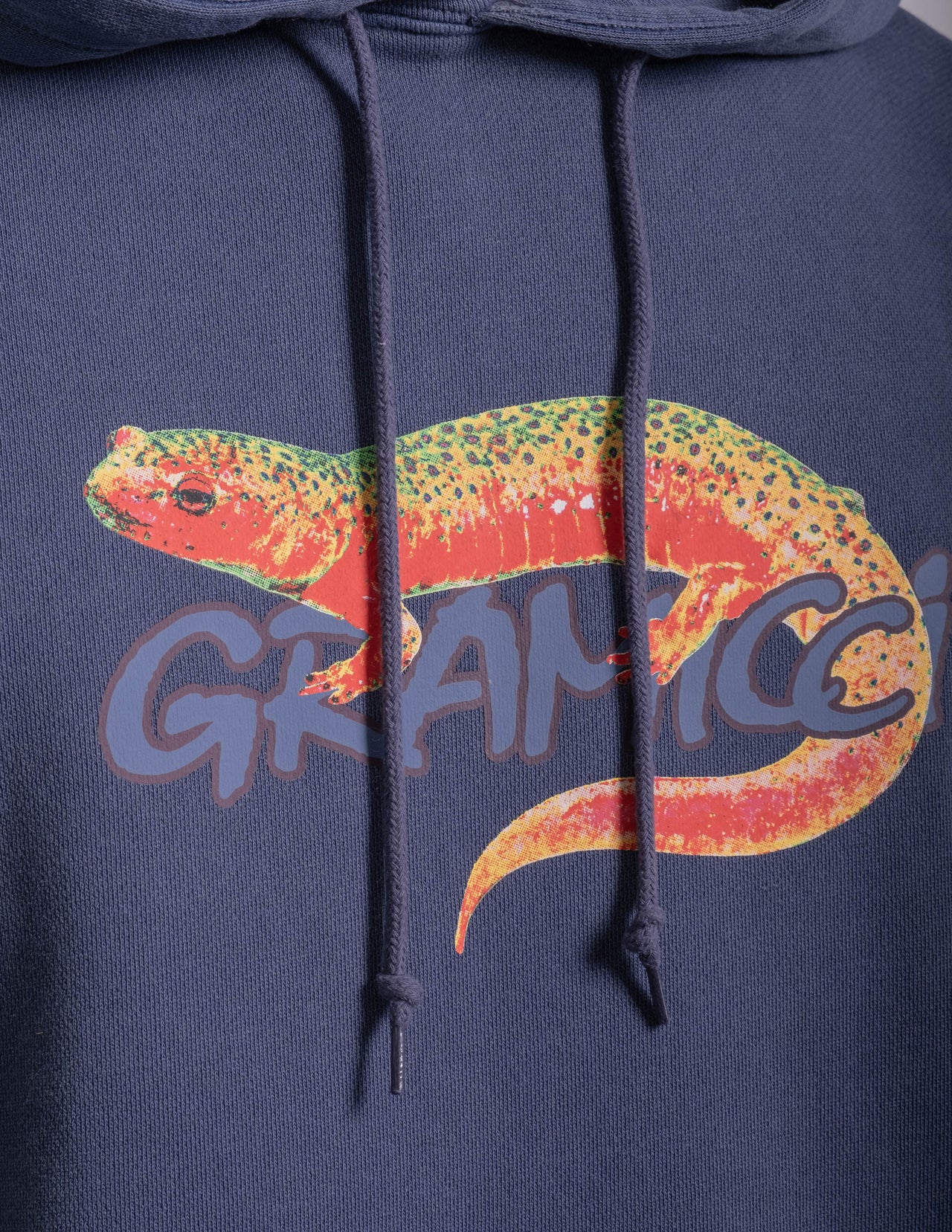Salamander Hooded Sweatshirt in Navy Pigment