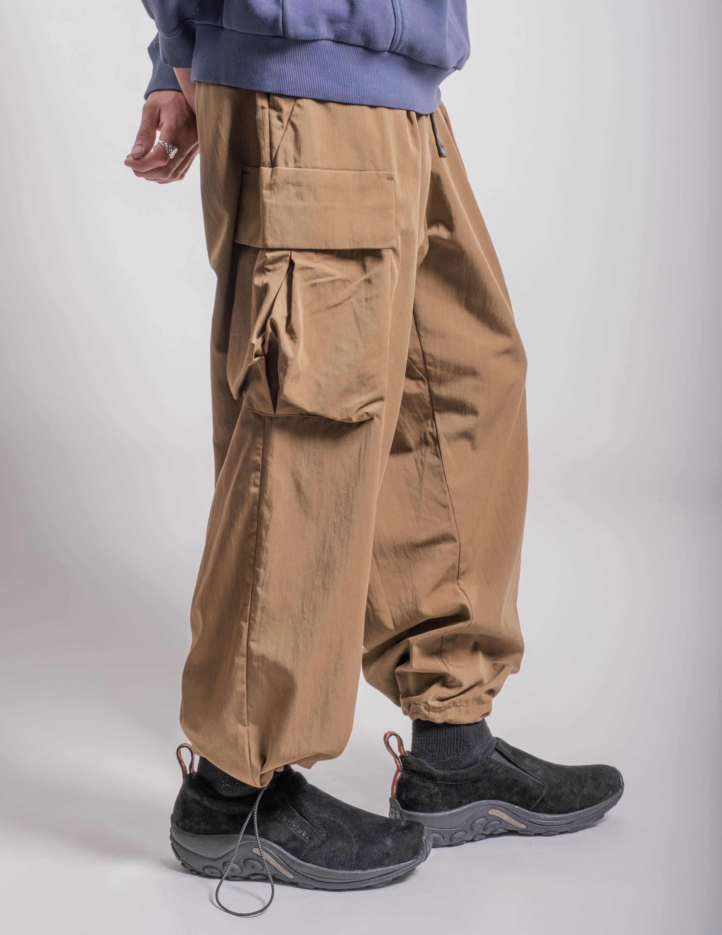 Technical Wide Cargo Pant in Coyote ~ Windthrow