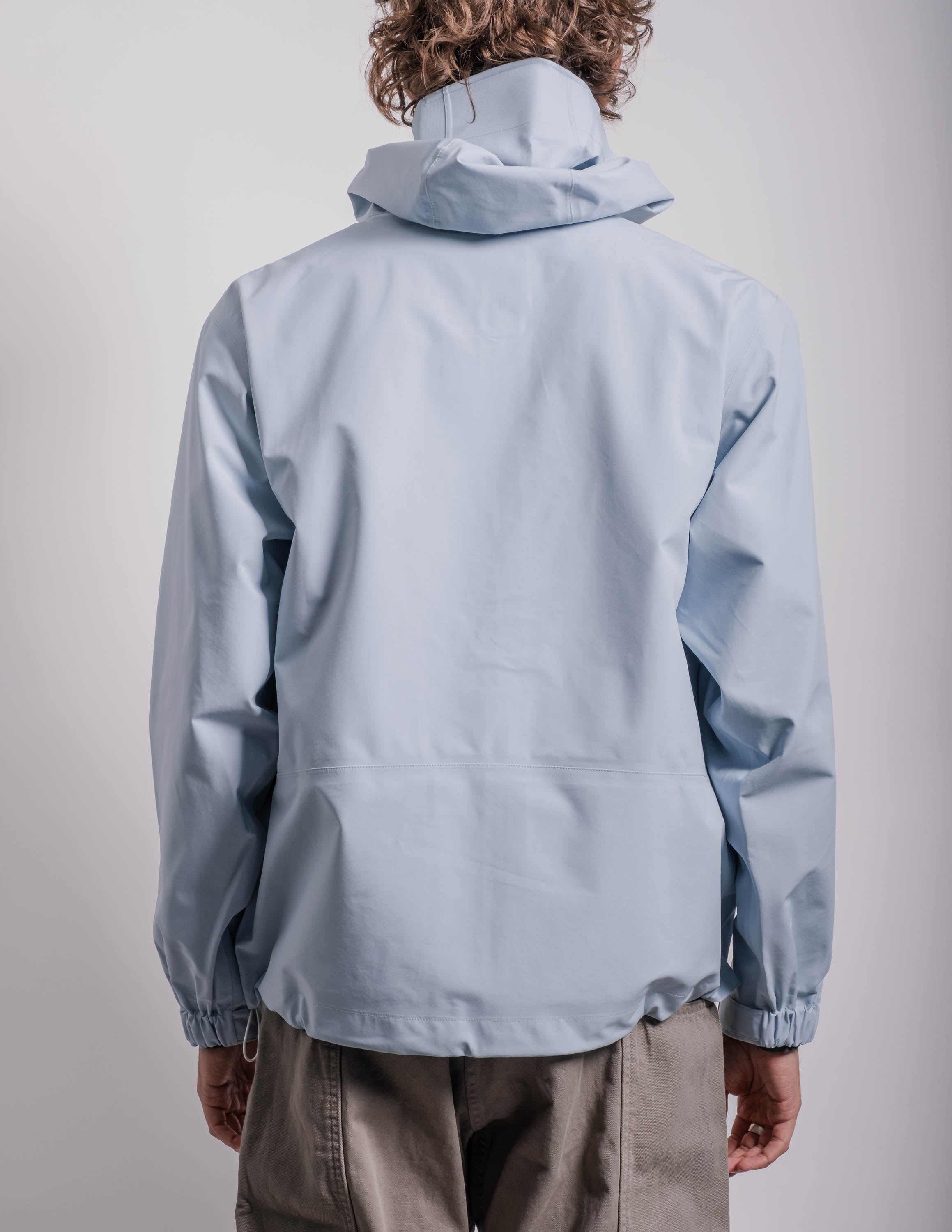 Pale blue shop waterproof jacket